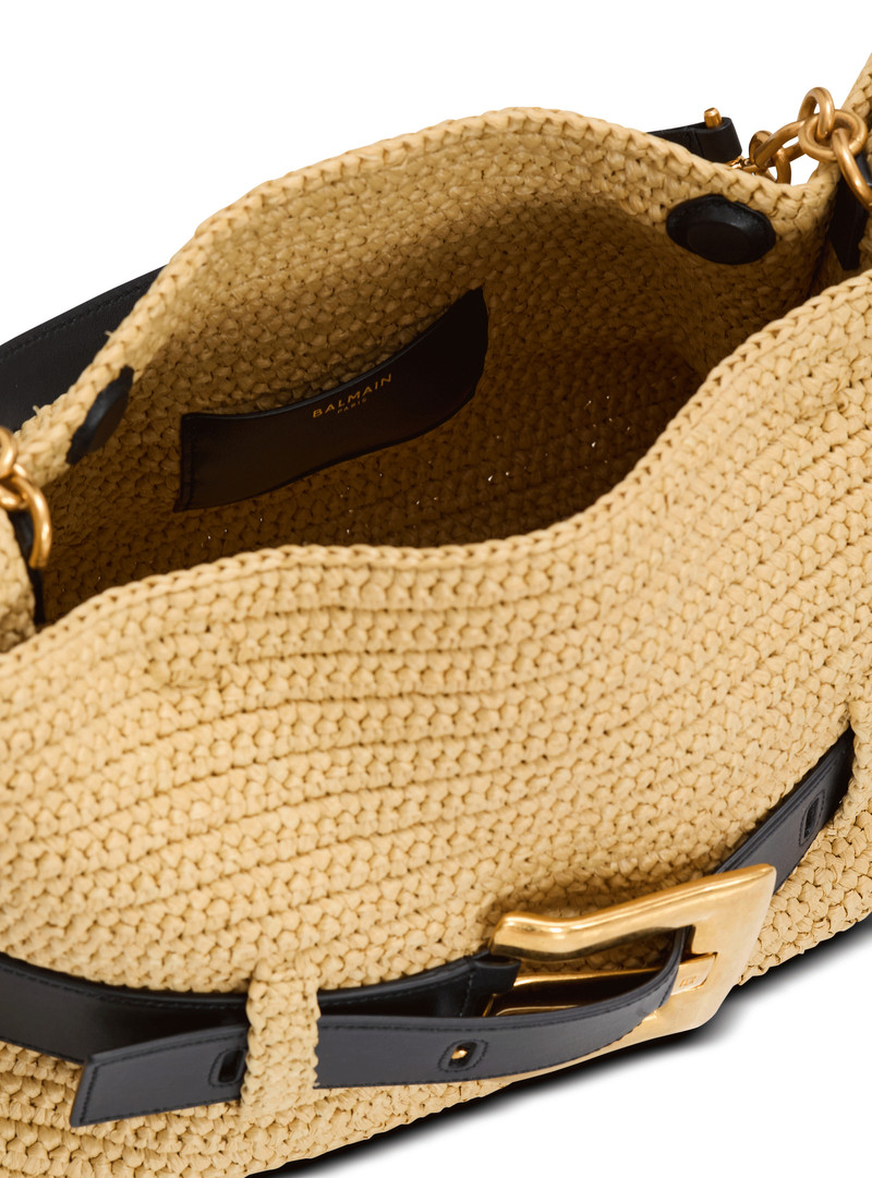 Medium Anthem bag in smooth leather and crochet 4