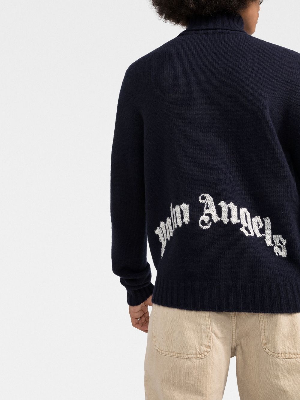 logo high-neck jumper - 3