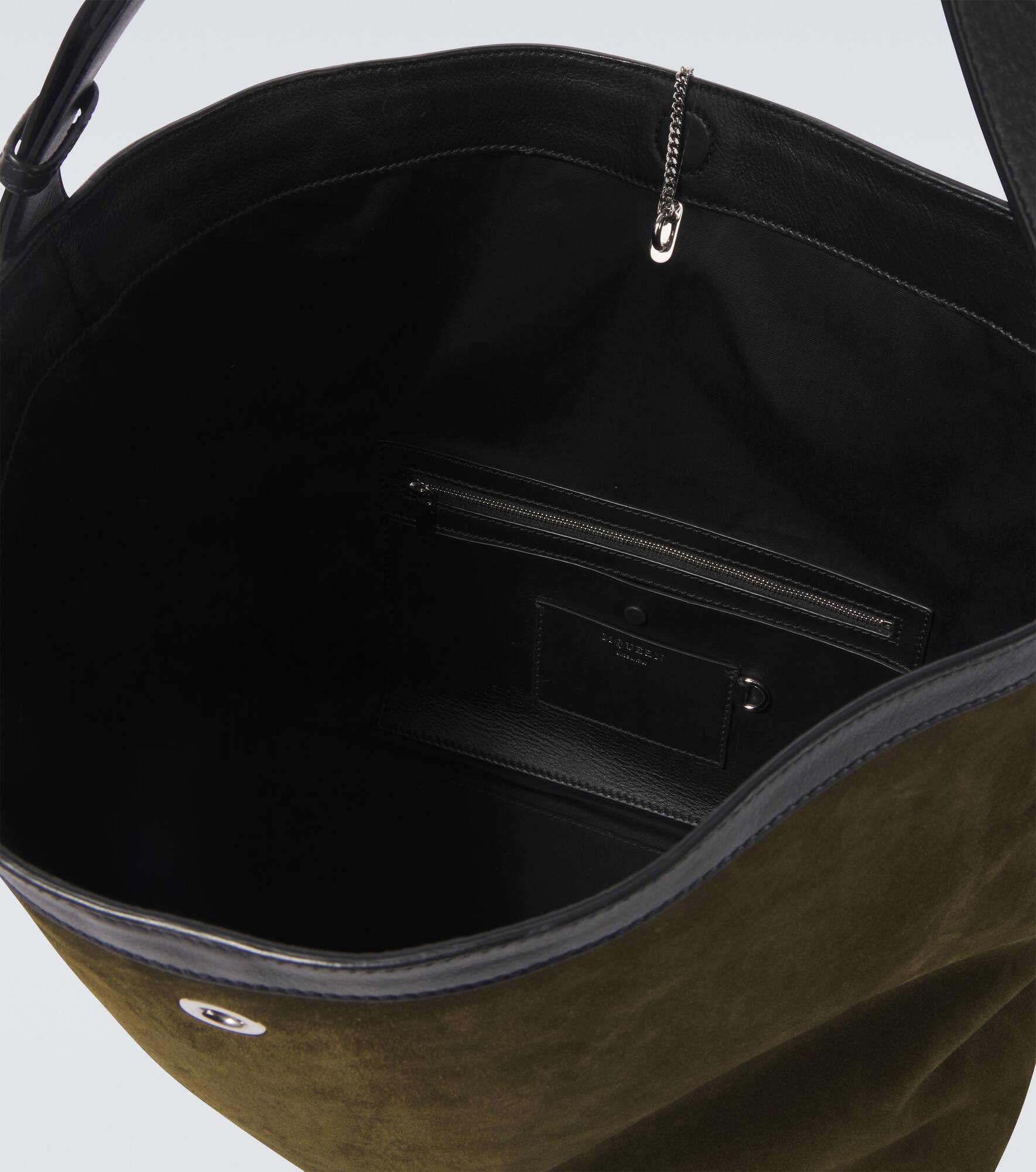 Pendant suede tote bag - 4