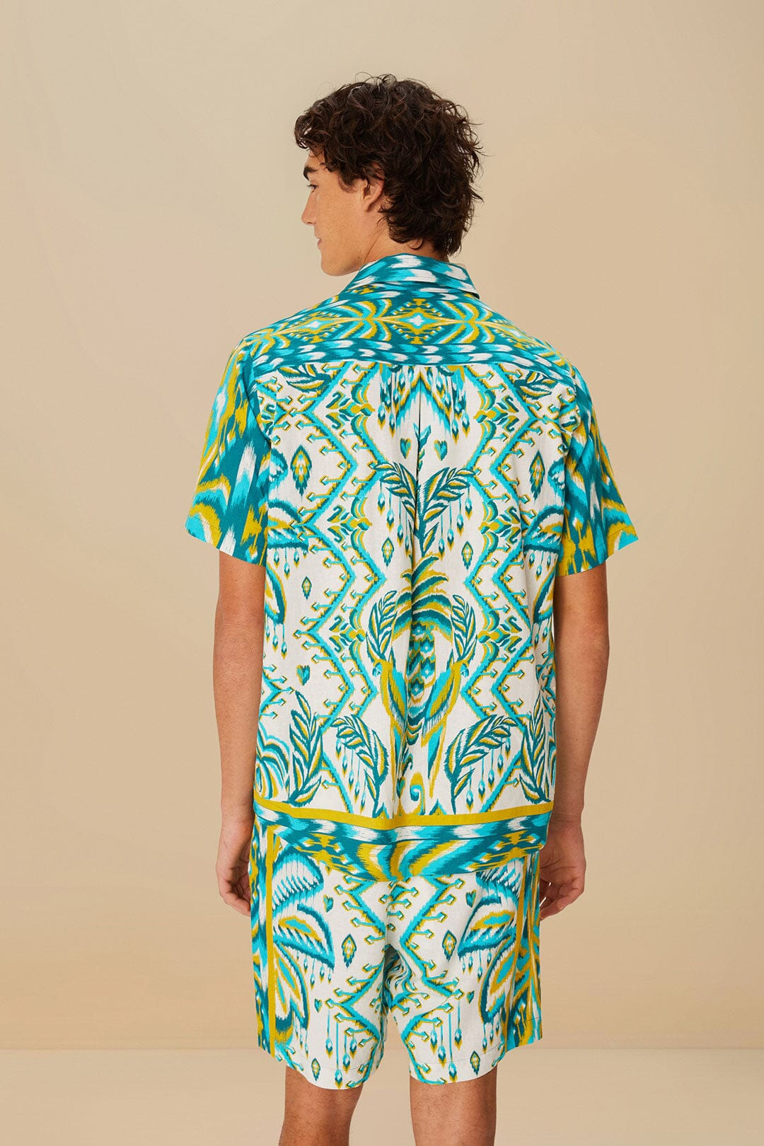 Sand Tropical Tapestry Lenzing™ Ecovero™ Euroflax™ Shorts - 5