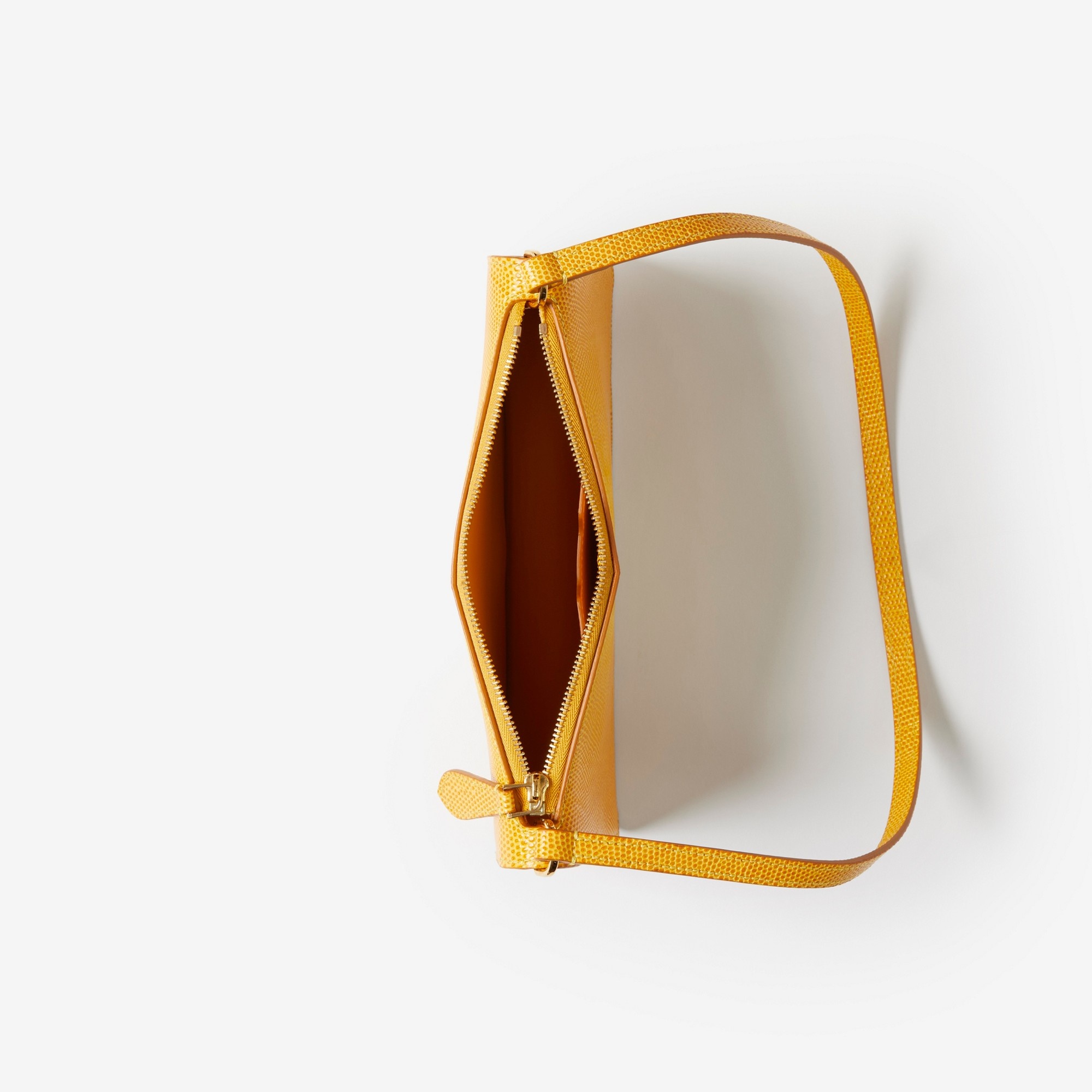 Embossed Leather Mini TB Shoulder Pouch - 5