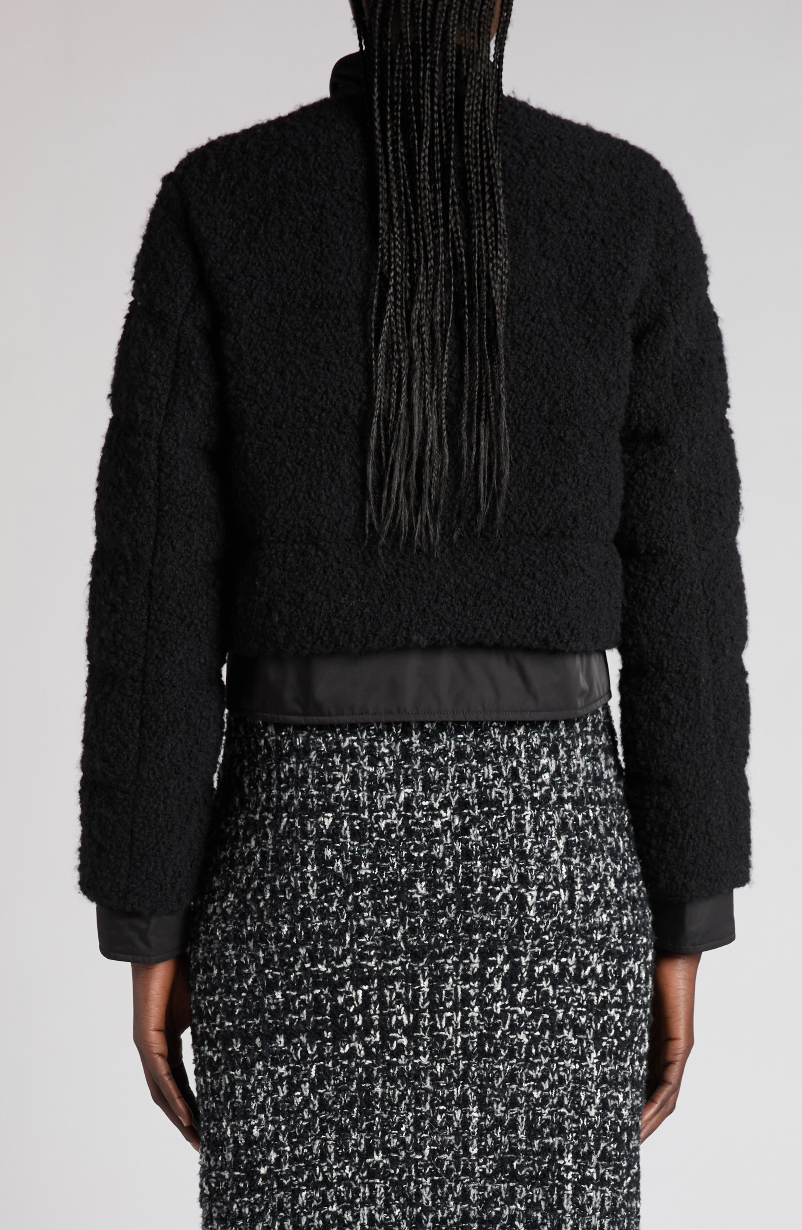 Moncler Blandy Bouclé Down Jacket in Black at Nordstrom - 3