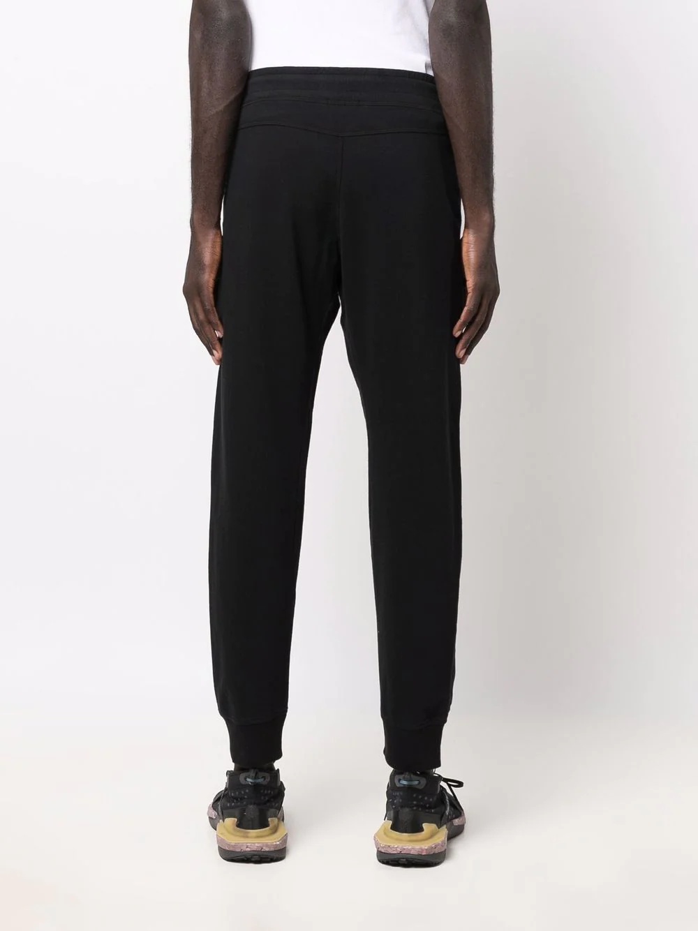 lens-detail cotton track trousers - 4