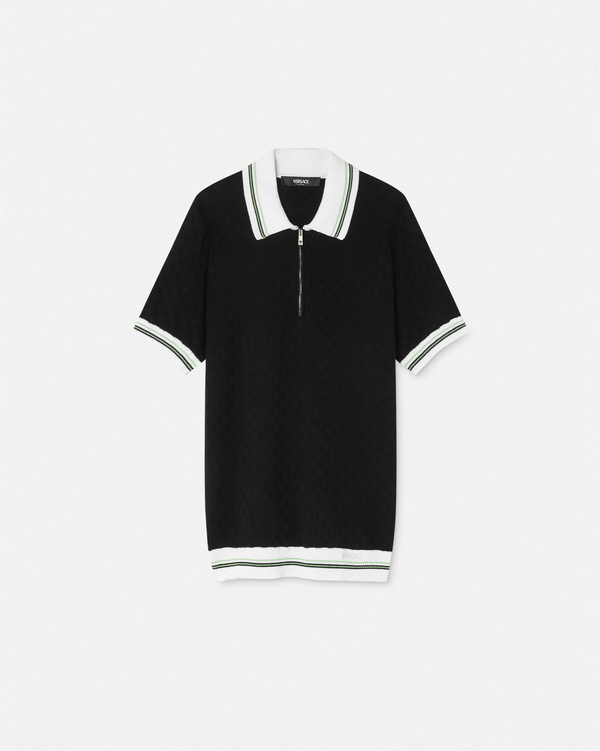 Contrasto Jacquard Knit Polo Shirt - 1