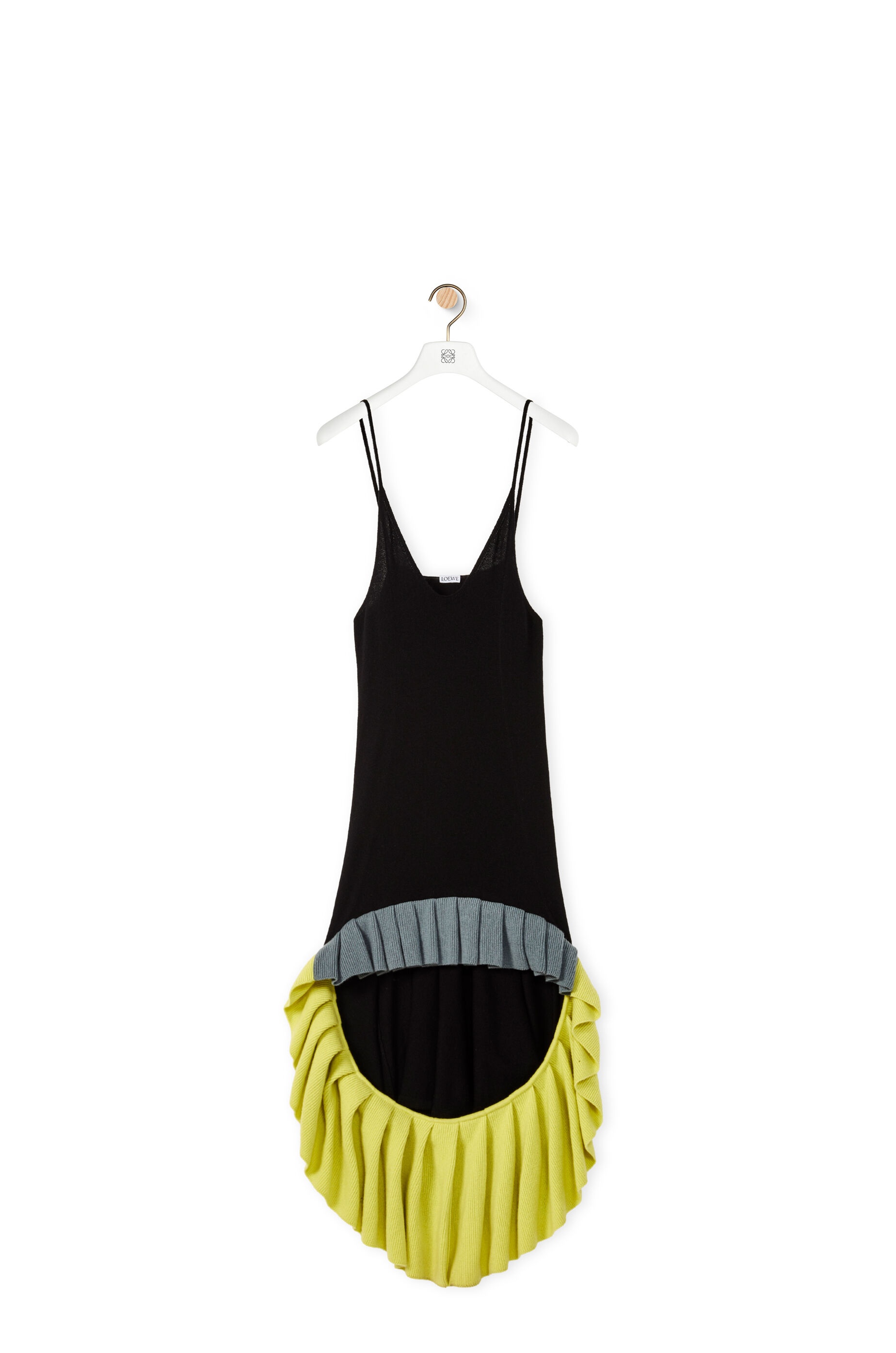 Ruffle knit dress in wool - 1