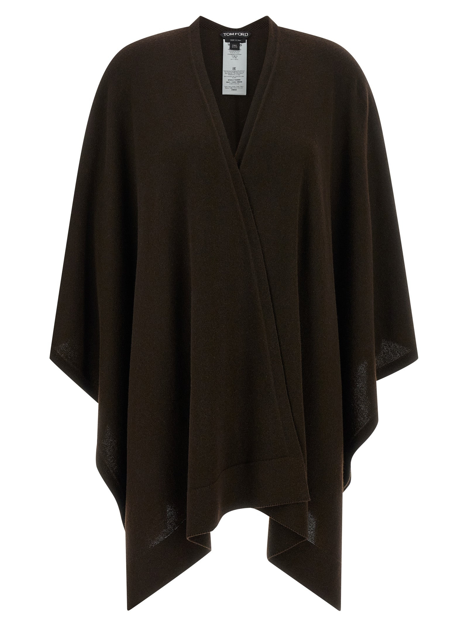 Cashmere Poncho Capes Brown - 1