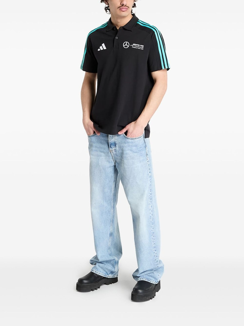 adidas x Mercedes - AMG Petronas Formula One Team DNA 3-Stripes logo polo shirt outlook
