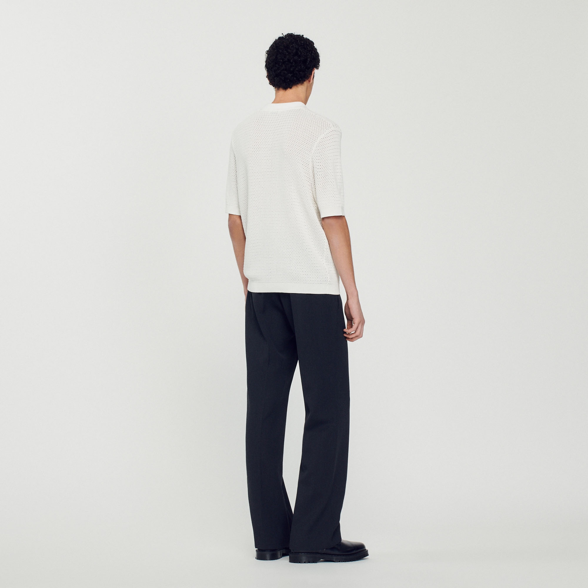 Short-sleeved polo sweater - 6