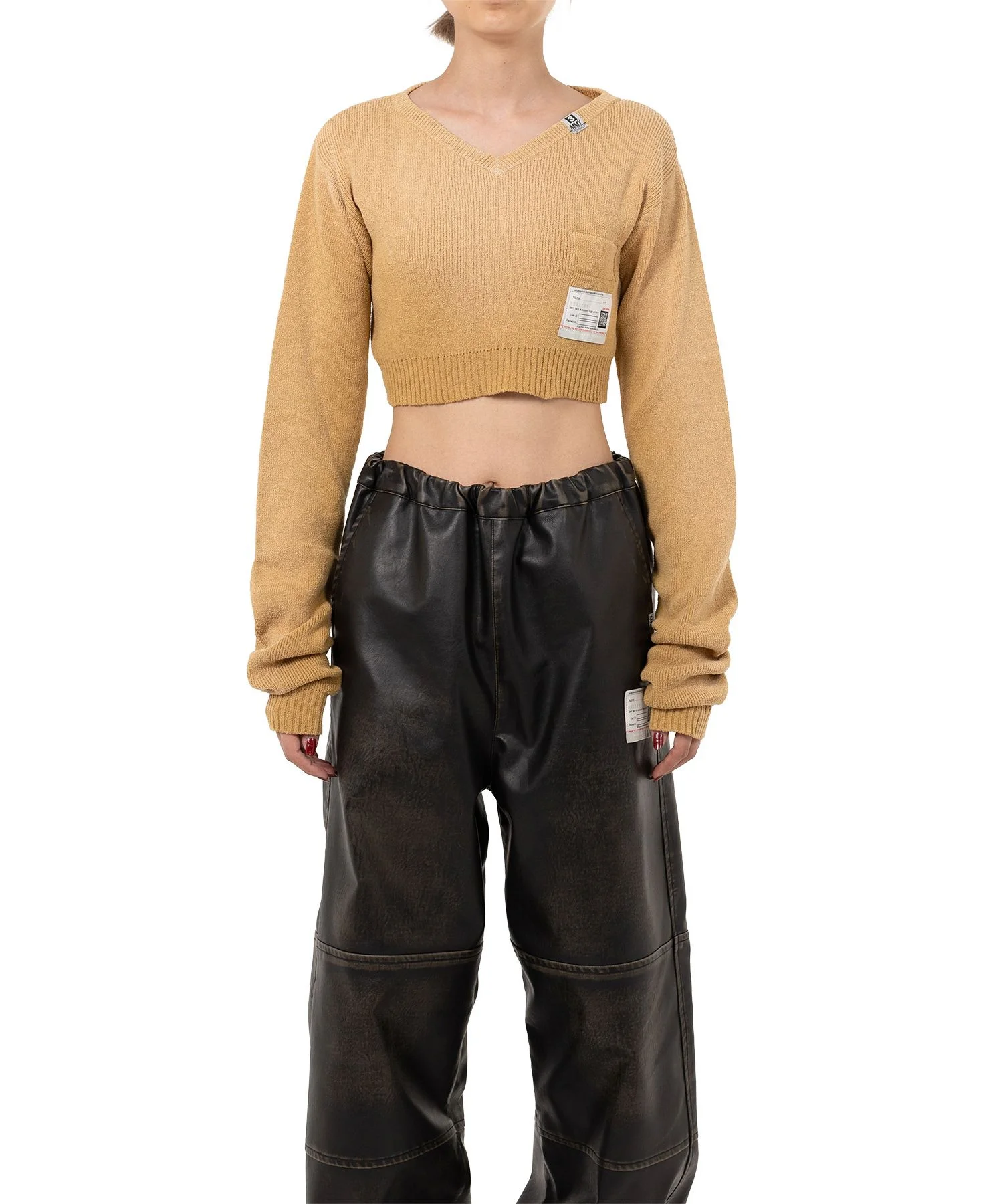 Sun Faded Like Cropped Knit Sweater - 1