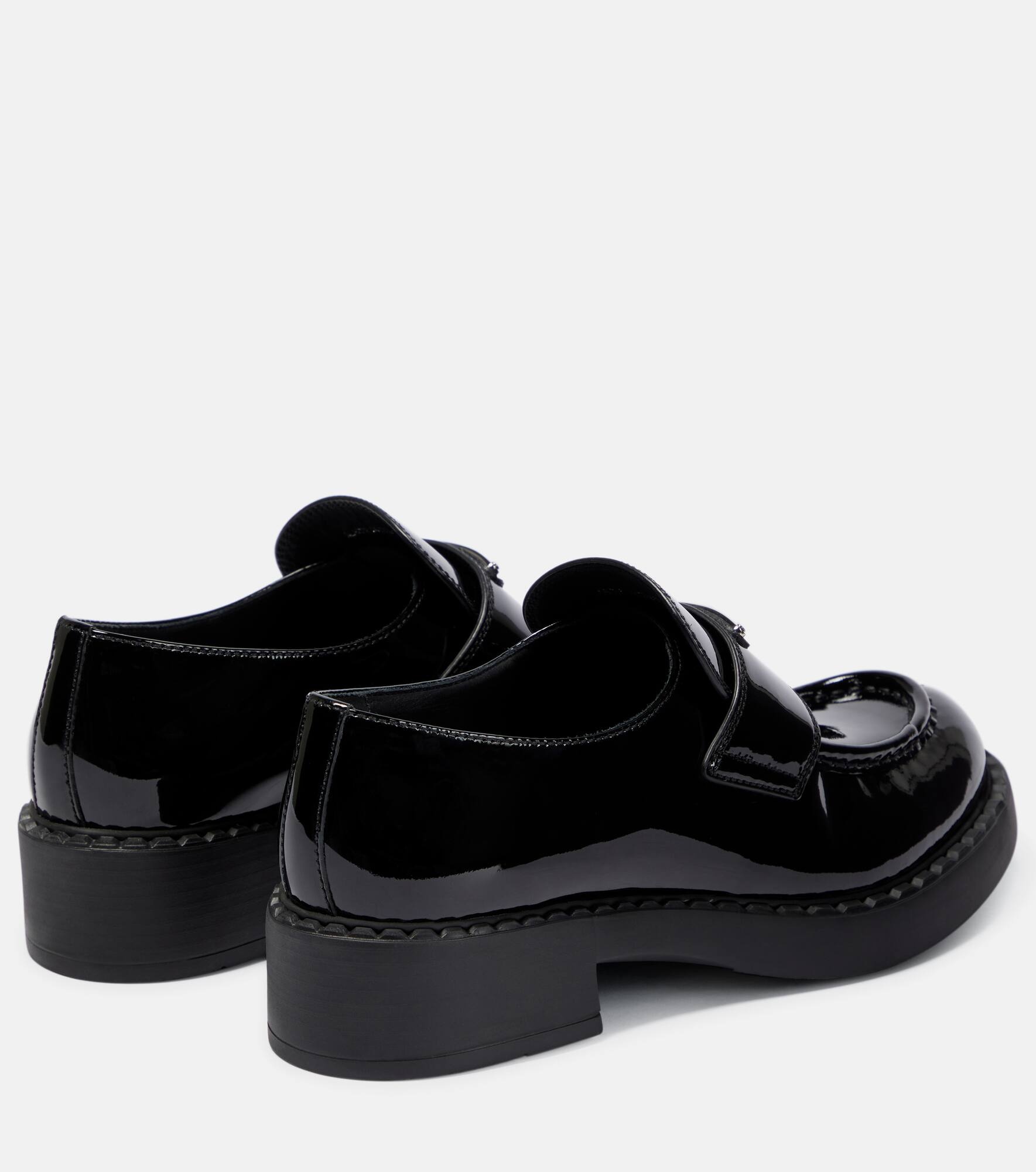 Logo patent leather loafers - 3