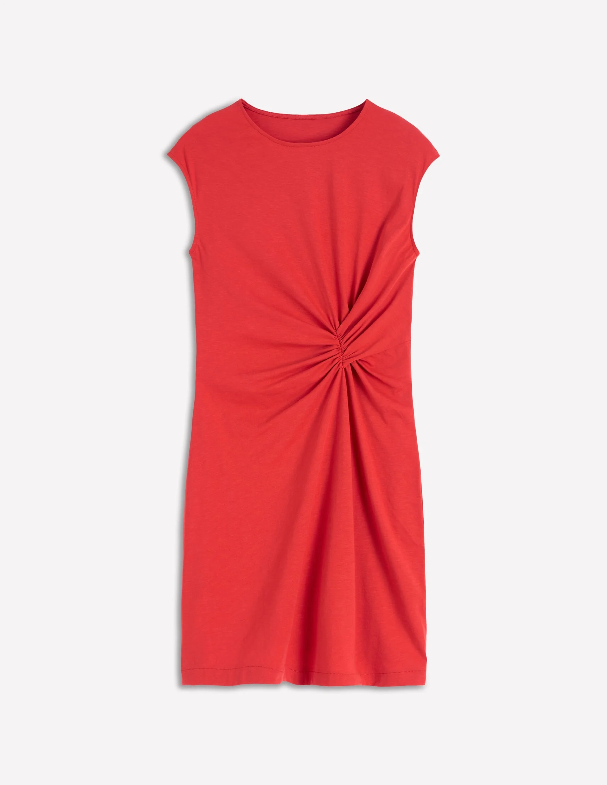 Delilah Twist Short Dress-Red Coral - 1