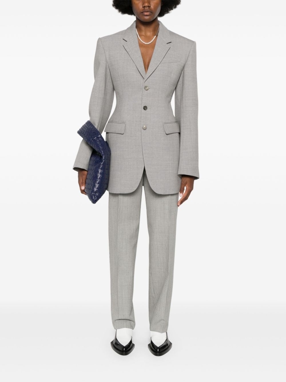 checked tailored trousers - 2