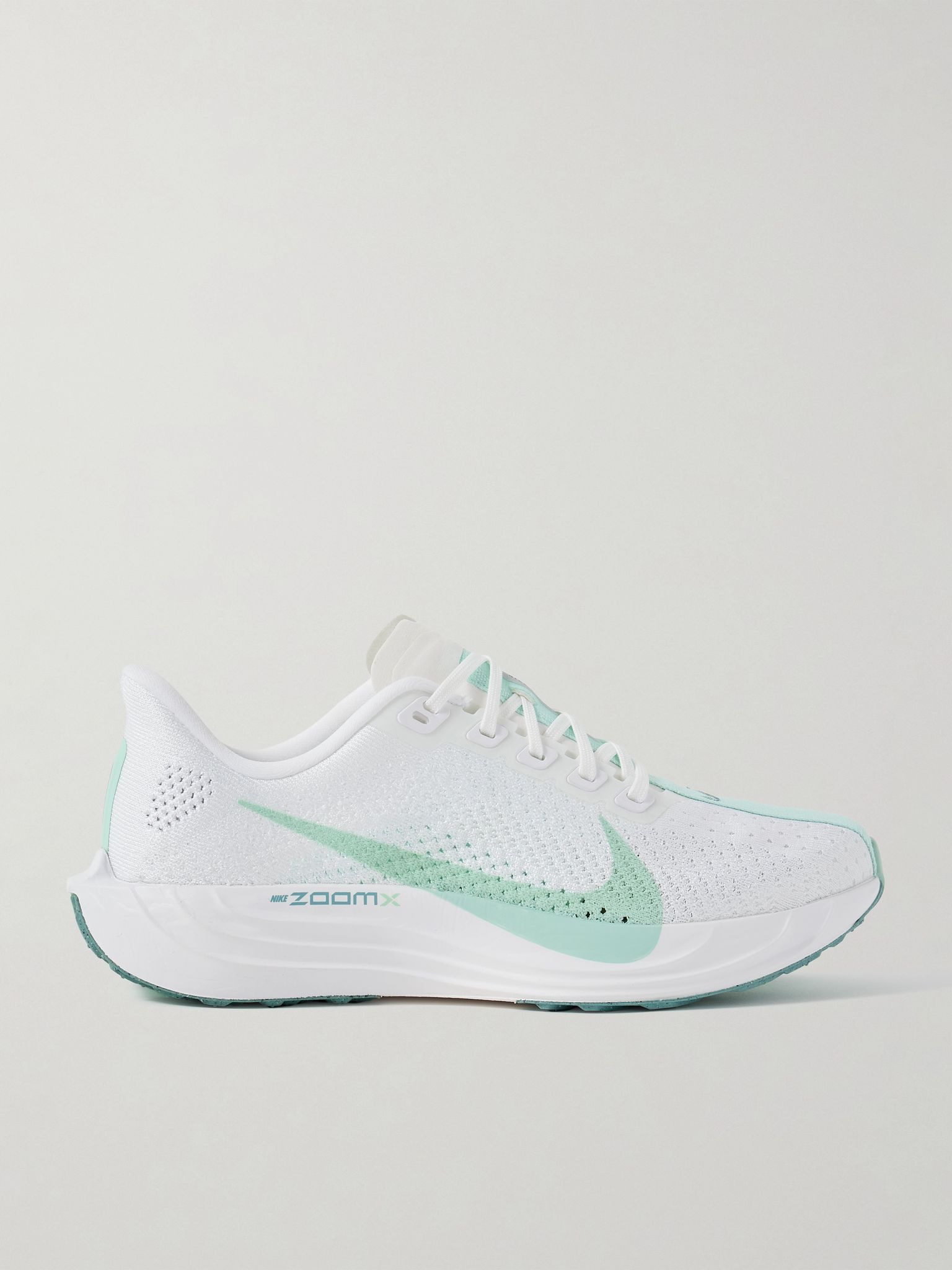 Pegasus Plus rubber-trimmed Flyknit sneakers Mint - 1