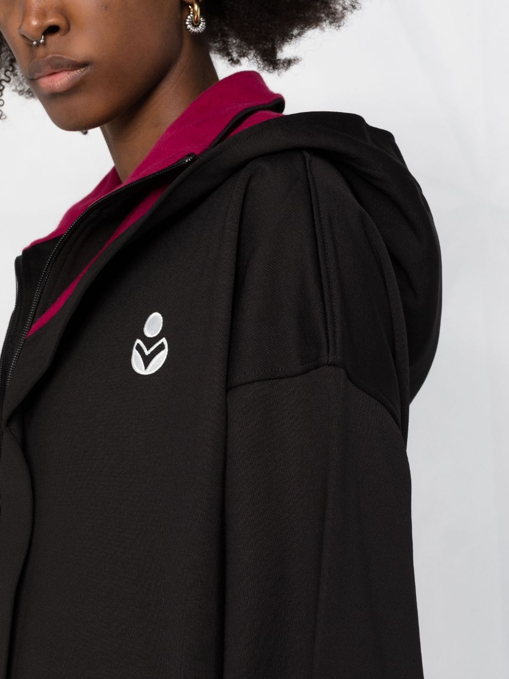 logo-print hooded jacket - 3