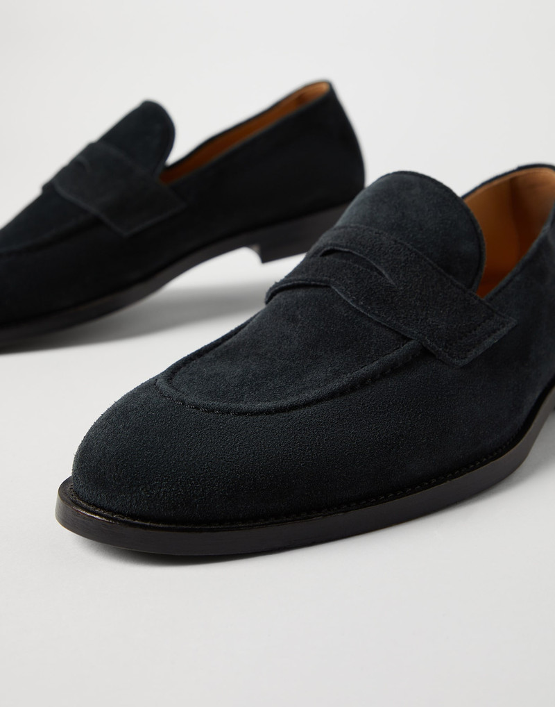 Suede penny loafers 3