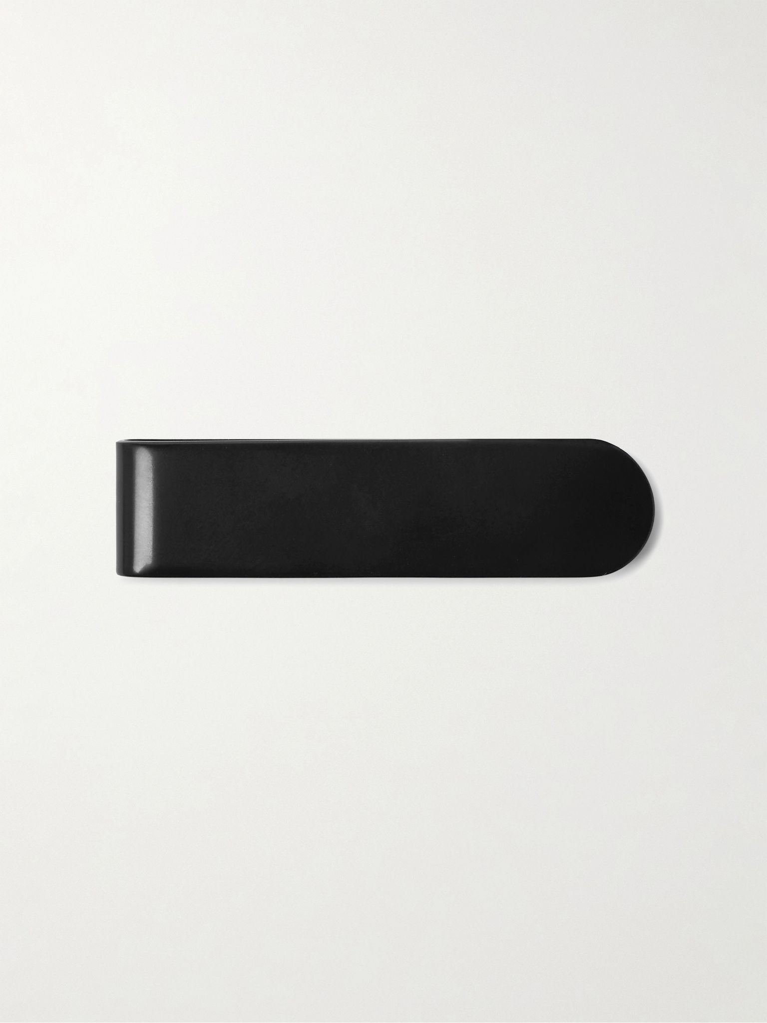 Logo-Engraved Gunmetal-Tone Money Clip Black - 2