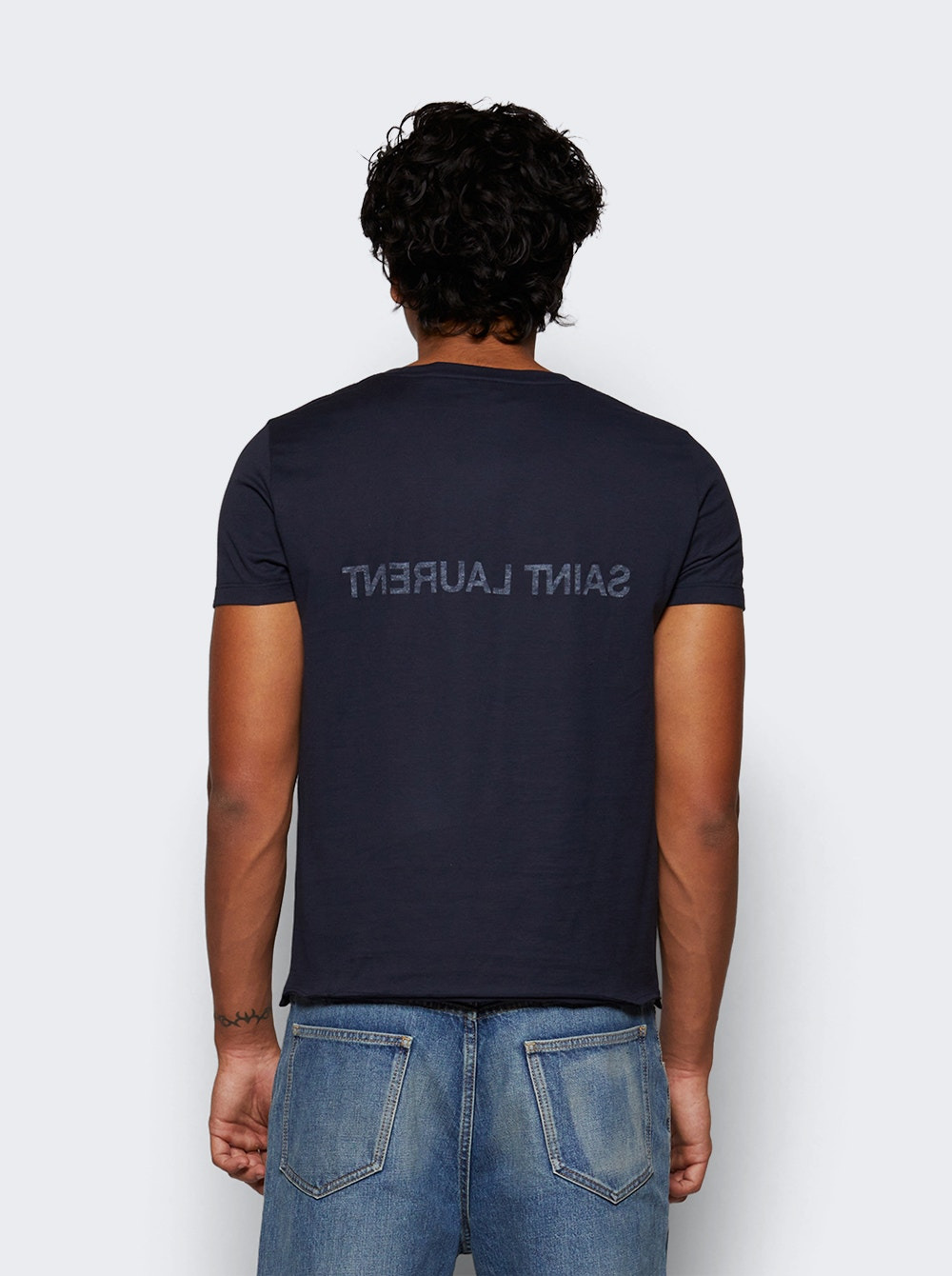 Reverse Logo Tee Marine And Naturel - 5
