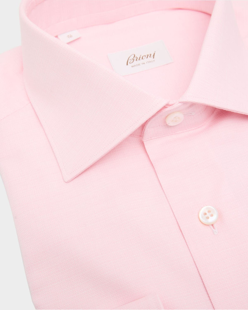 Brioni 남자의 면 짜임새 복장 셔츠 outlook