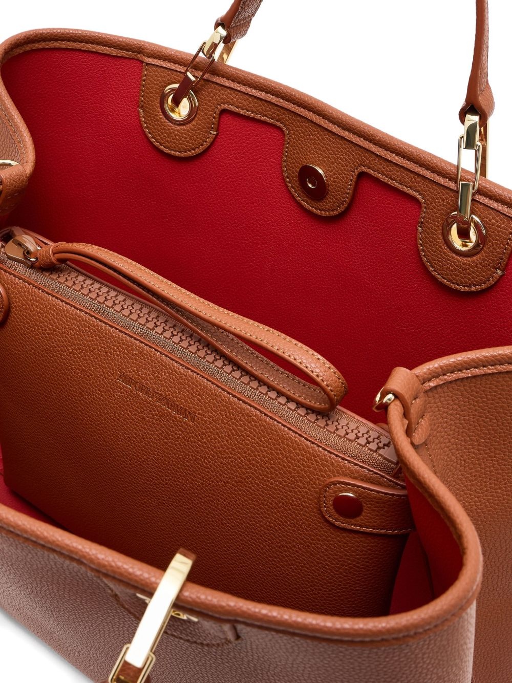 medium leather tote bag - 6
