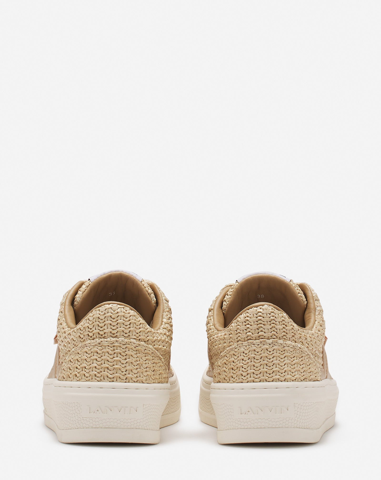 LANVIN CASH RAFFIA SNEAKERS - 4