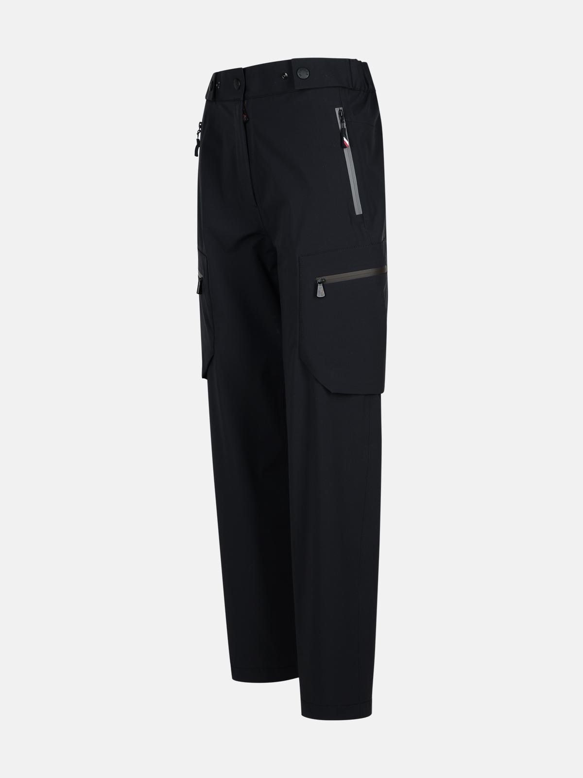 BLACK POLYAMIDE BLEND TROUSERS - 2