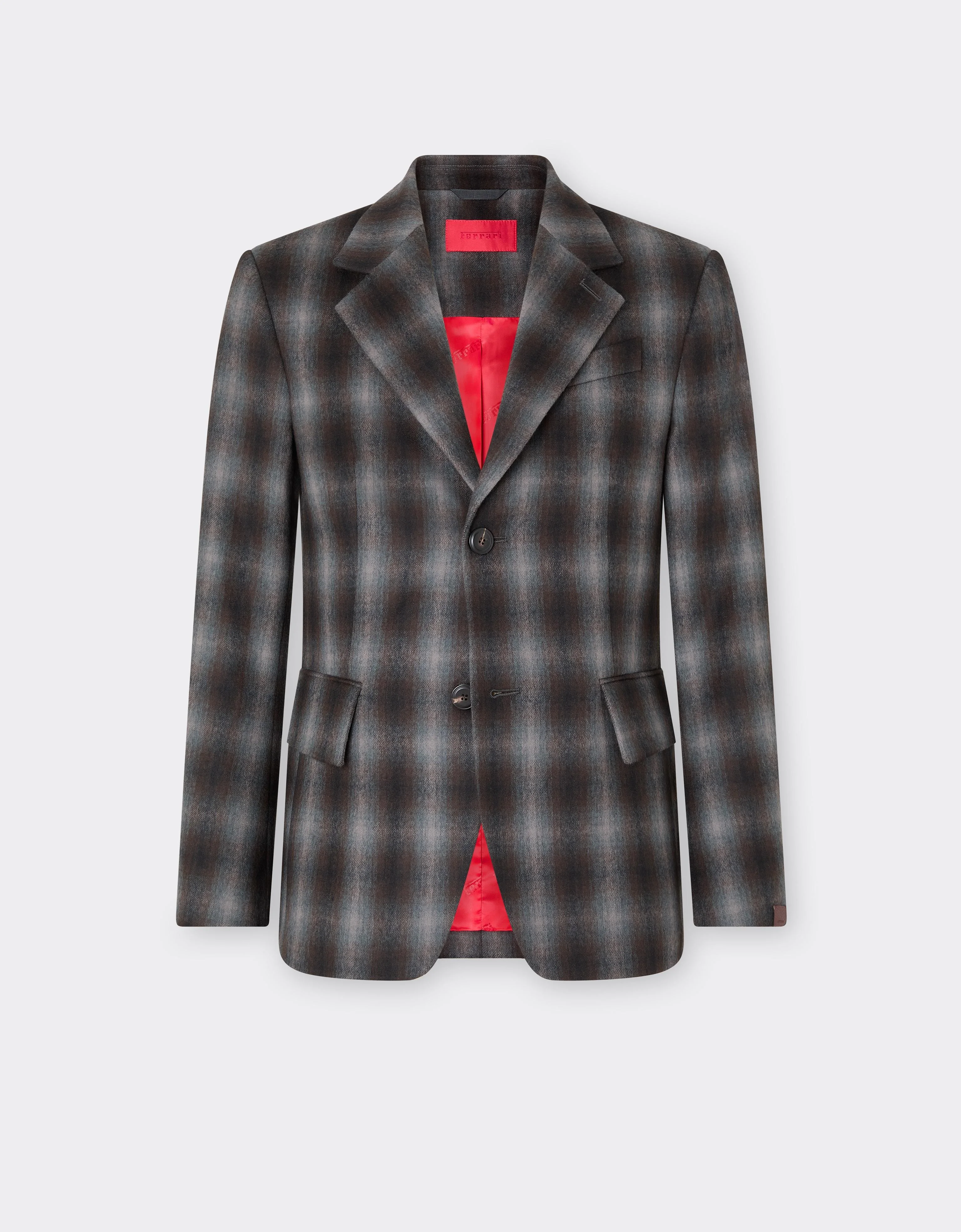 Tartan Wool Flannel Blazer - 1