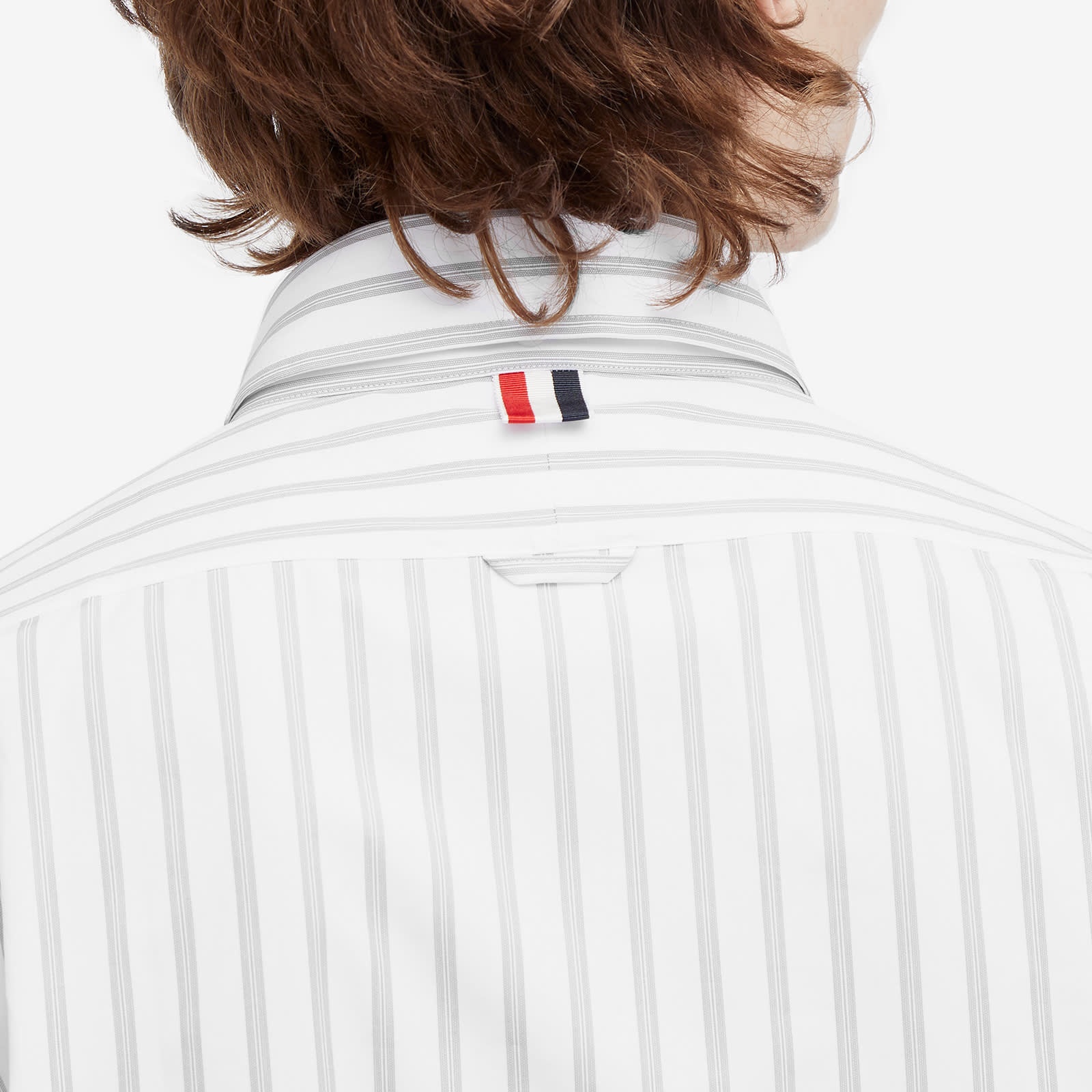 Thom Browne Round Collar Stripe Oxford Shirt - 5