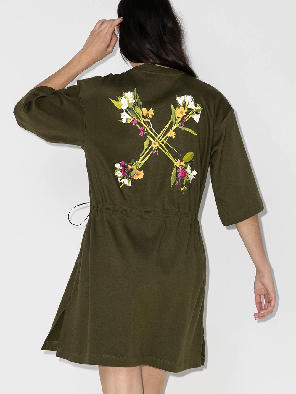 Floral Arrows drawstring dress - 3