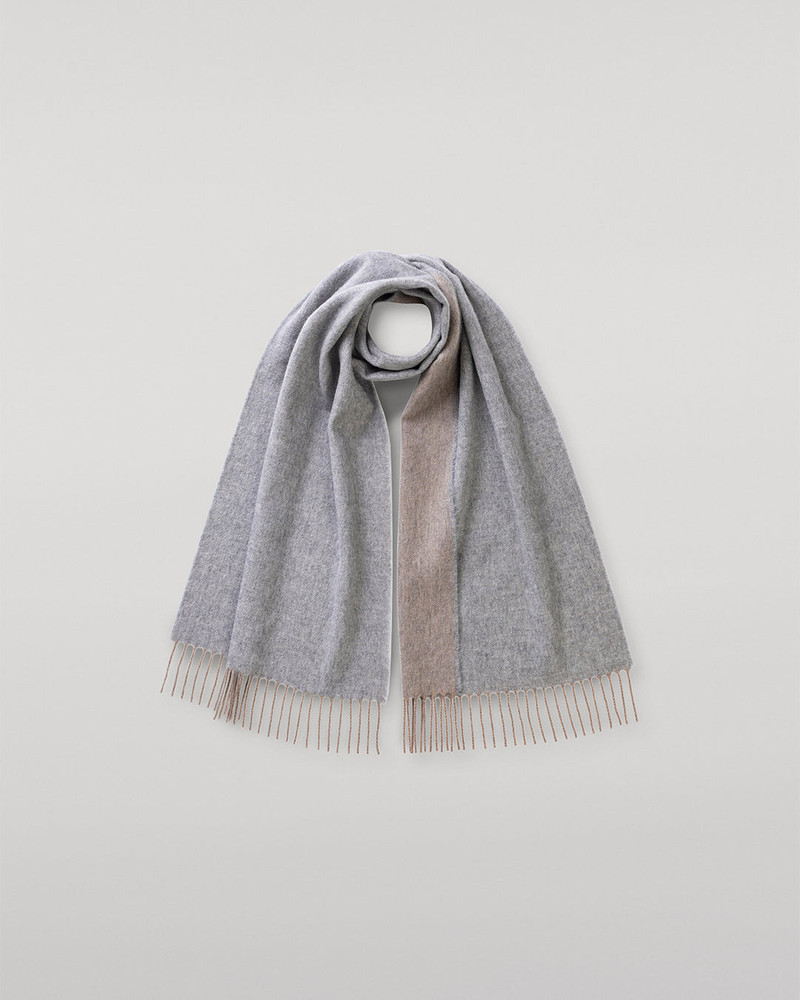 Bard Natural & Grey Cashmere Scarf 1