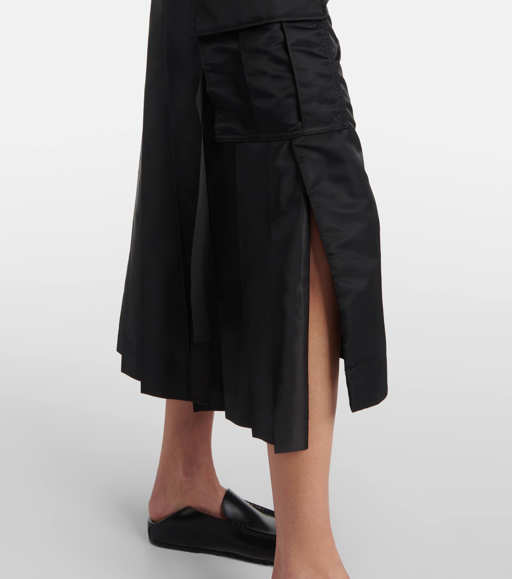 Nylon twill midi skirt - 5