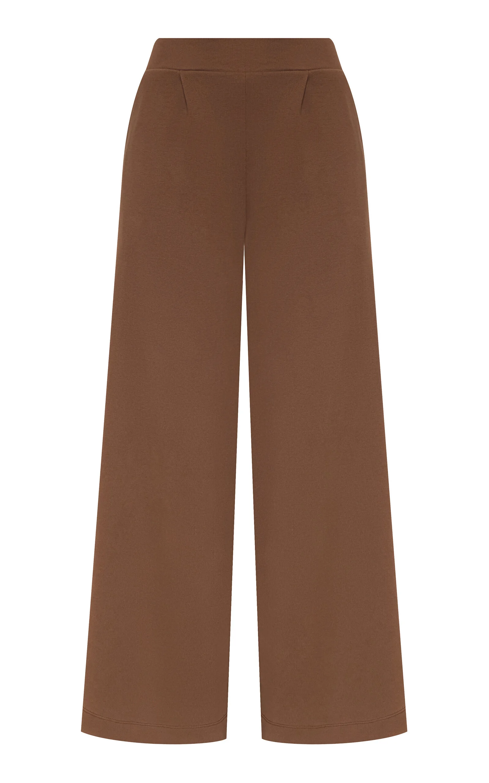 Celebrada Mid-Rise Stretch-Cotton Wide-Leg Pants brown - 1