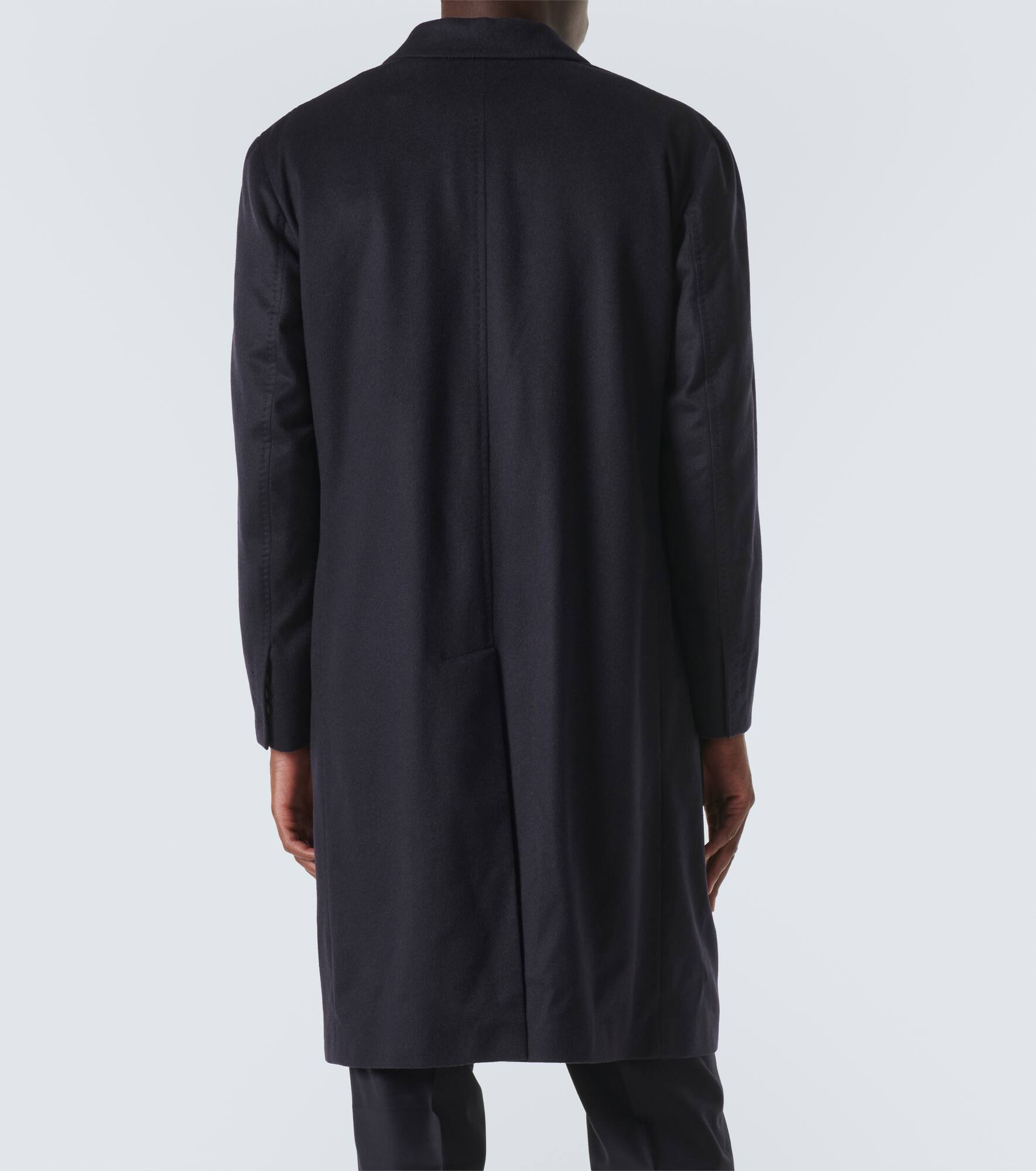Single-breasted cashmere overcoat - 4