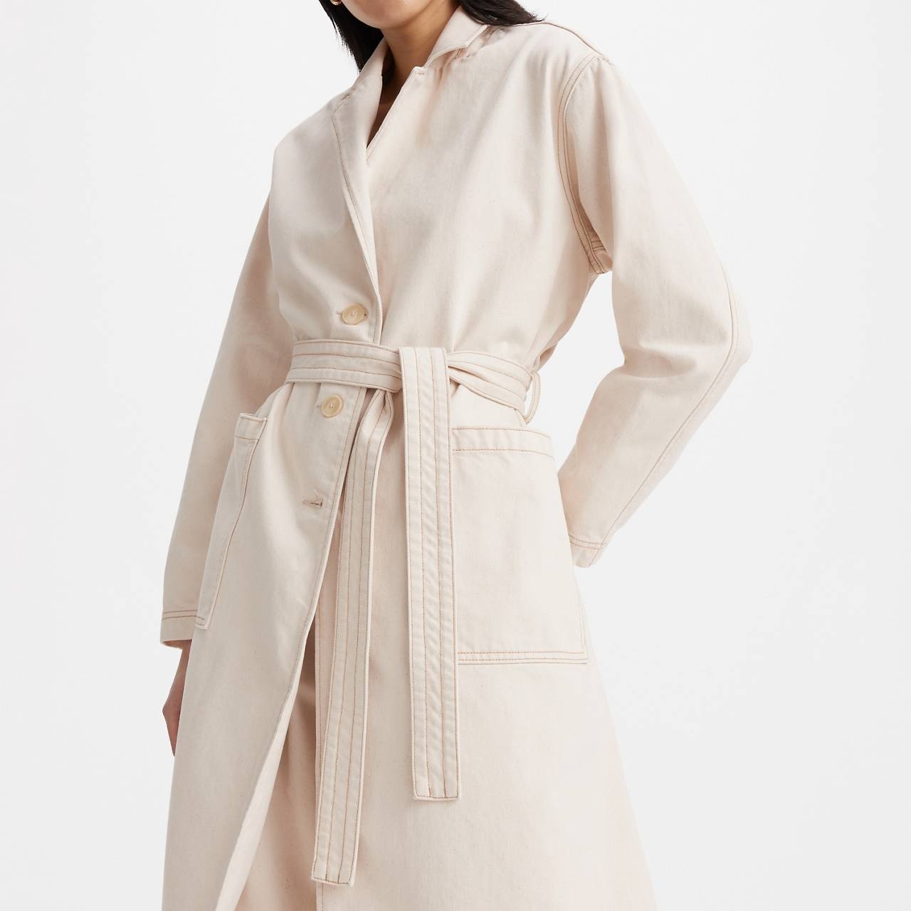 LEVI'S® WOMEN'S JAPANESE DENIM SURPLUS TRENCH COAT - 5