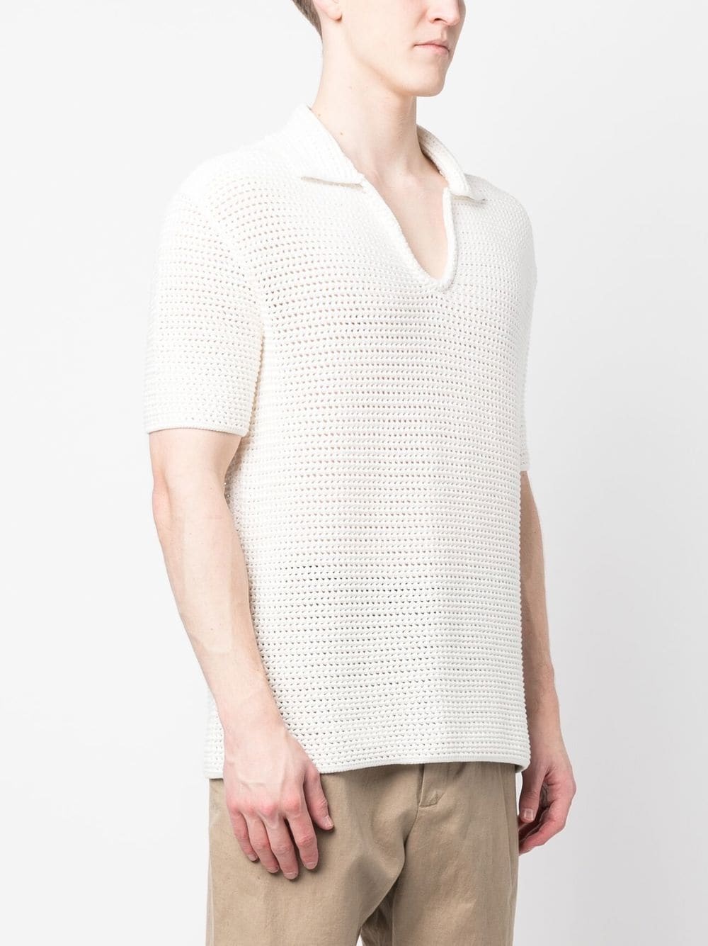Batten crochet polo shirt - 3