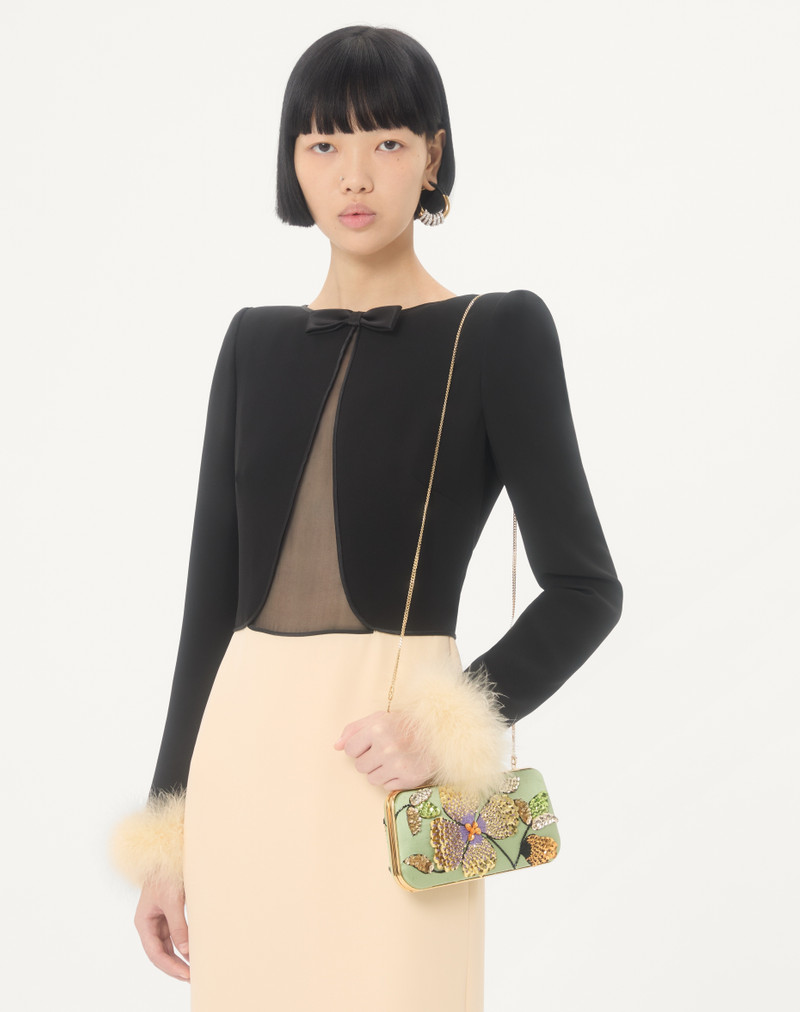 VALENTINO GARAVANI CARRY SECRETS SATIN MINAUDIERE WITH FLORAL EMBROIDERY 7