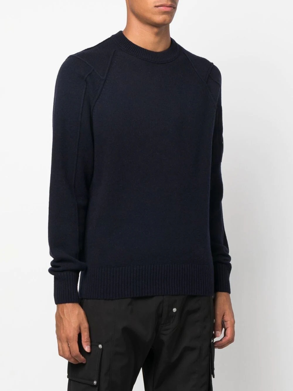 lens-embellished crewneck jumper - 4