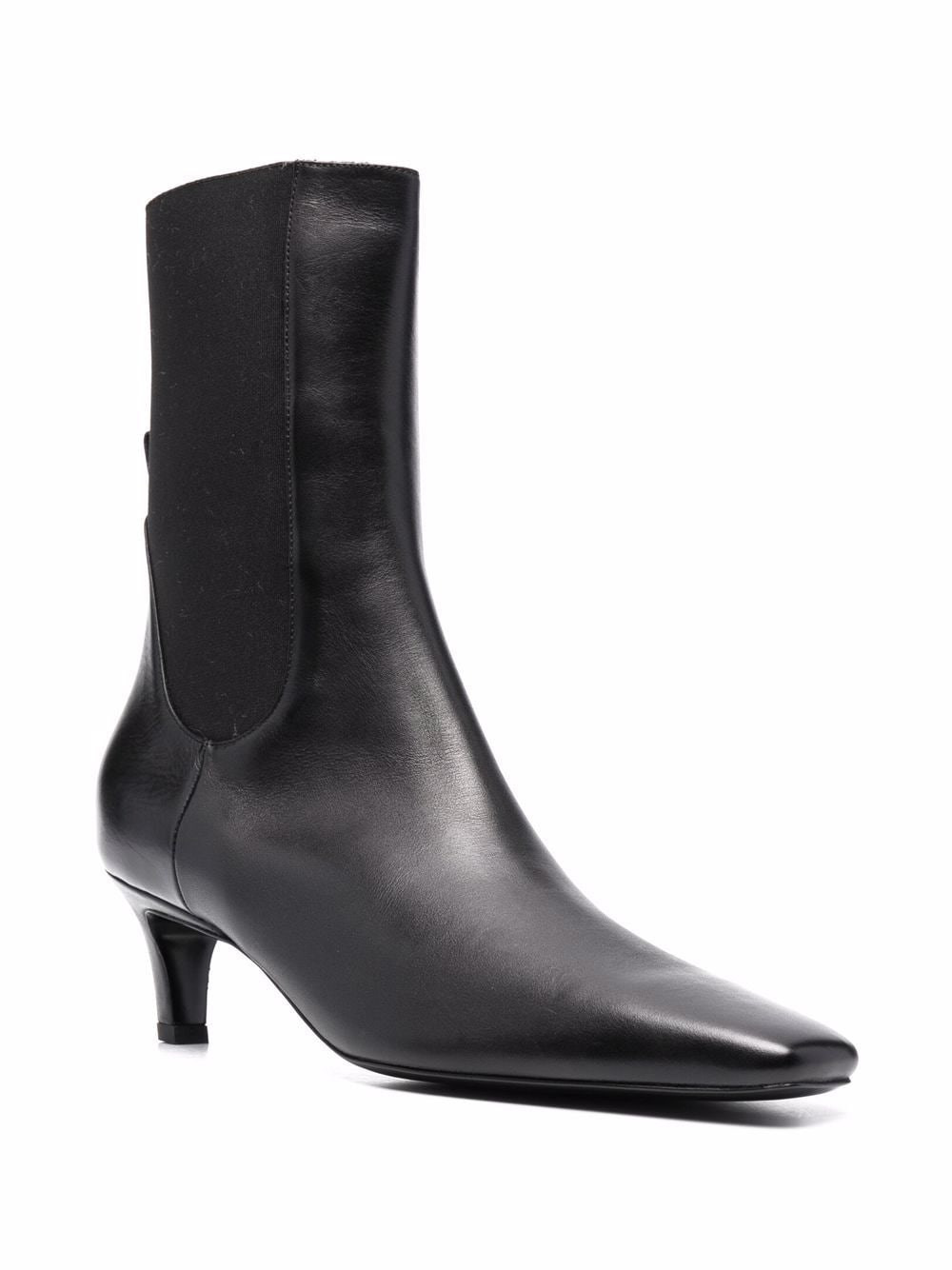 Leather heel boots - 2