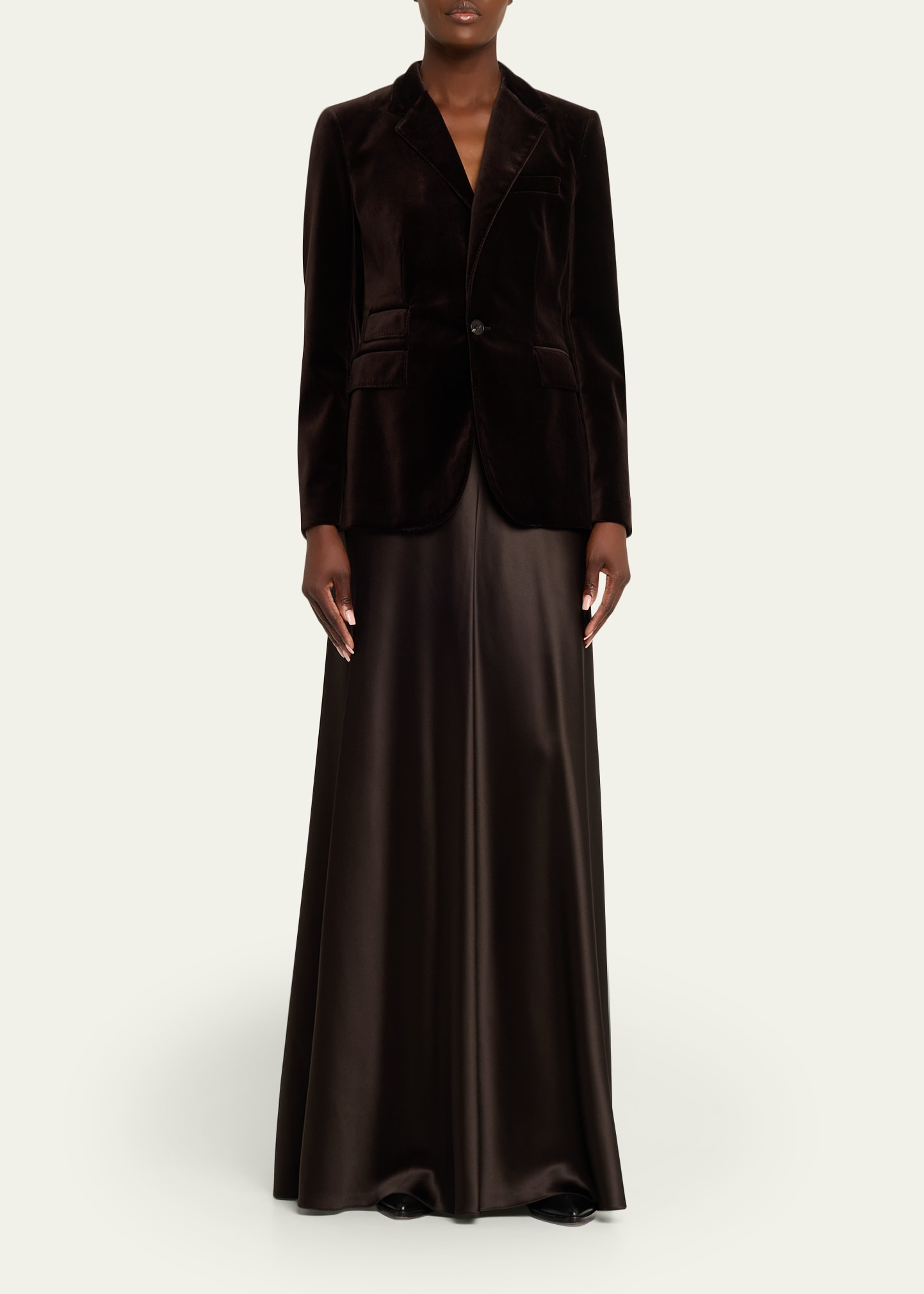 Masina Satin Trumpet Maxi Skirt - 2