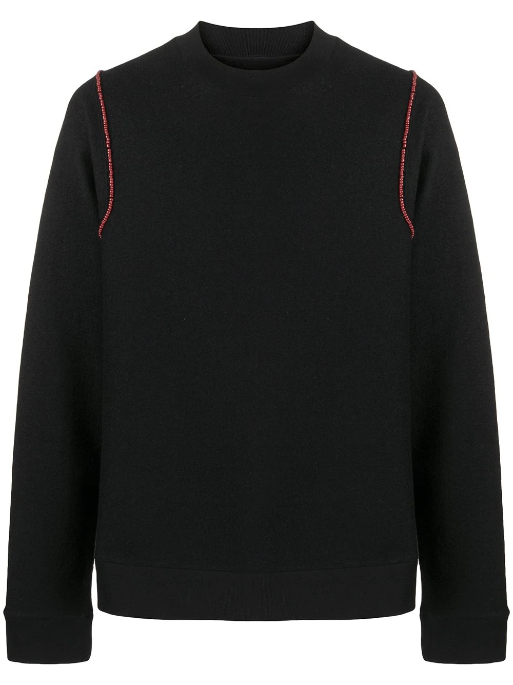 contrasting stitch crew neck sweatshirt - 1