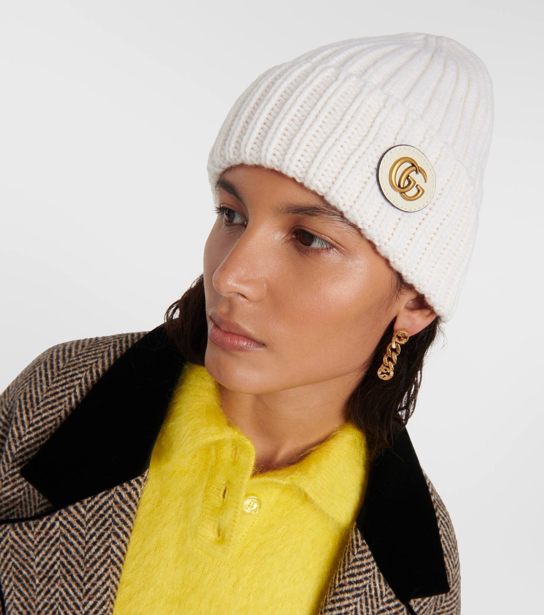 Wool and cashmere leather-trimmed beanie - 2