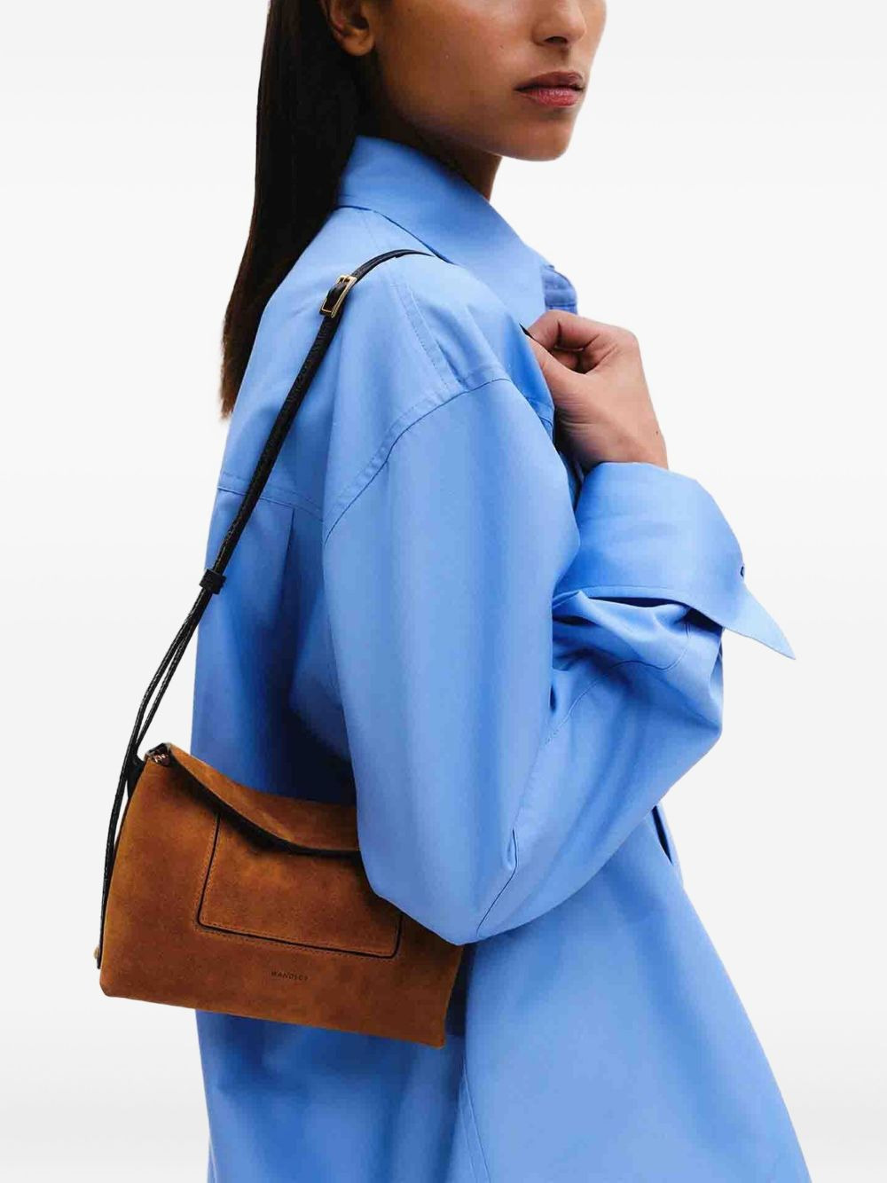 mini Penelope suede flap shoulder bag - 2