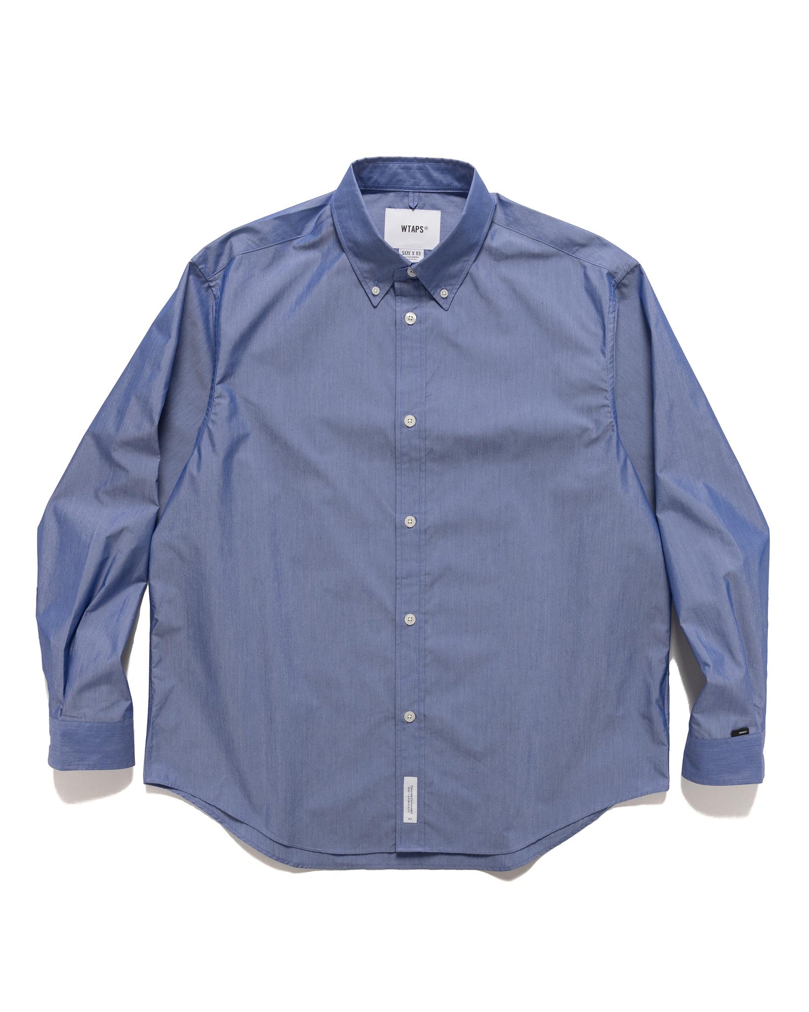 WTAPS BD 01 / LS / Broadcloth COOLMAX Shirt BLUE | REVERSIBLE