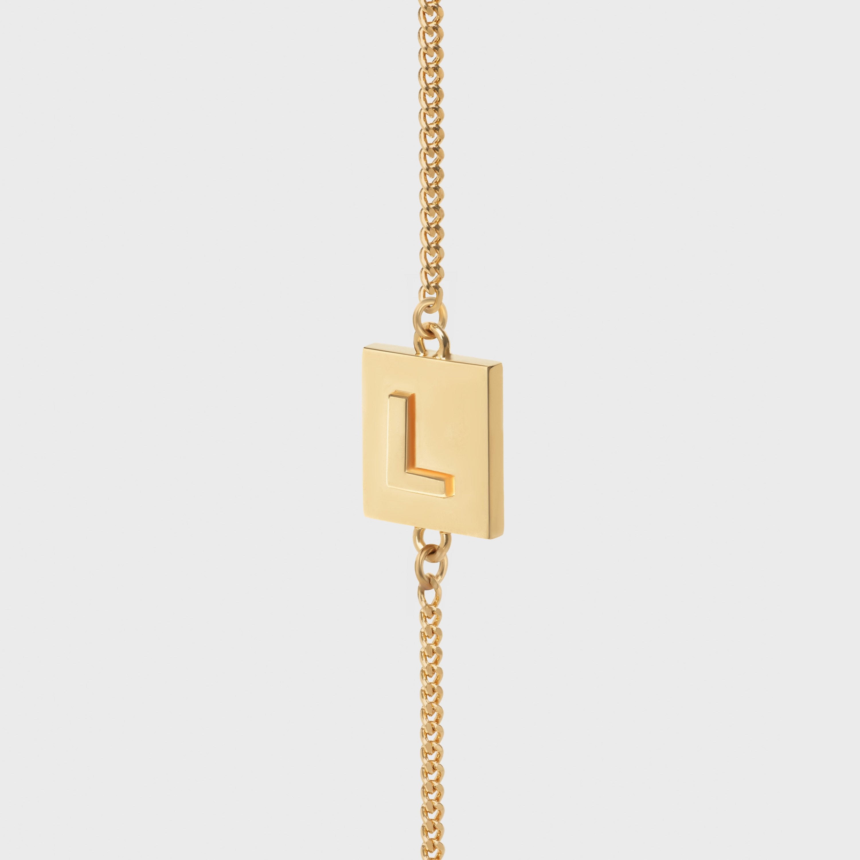 Alphabet L Bracelet in Brass with Gold Finish - 1