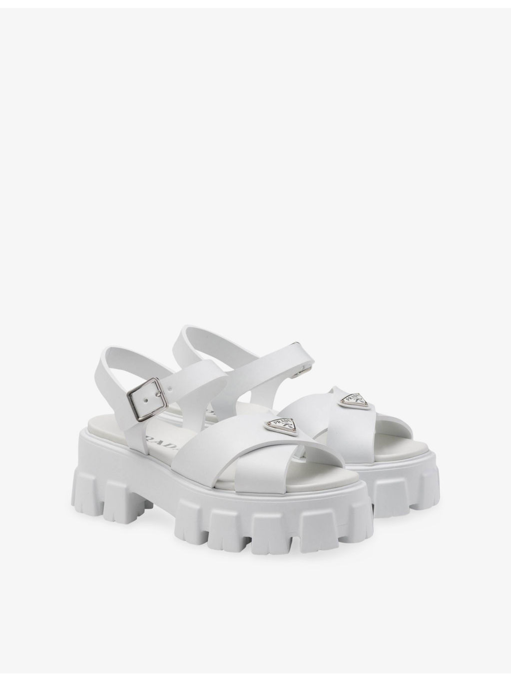 Monolith logo-plaque rubber heeled sandals - 3