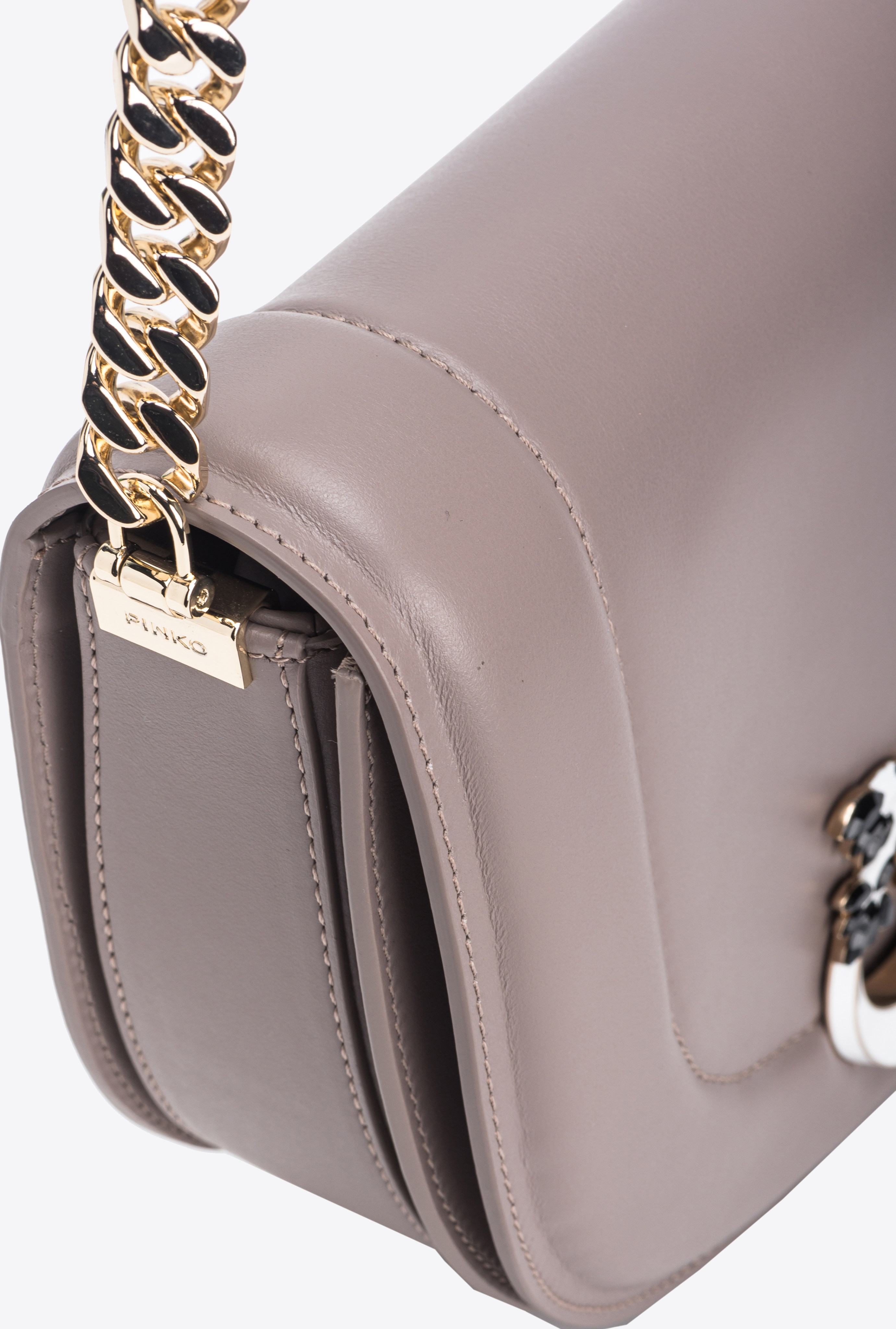 PINKO GALLERIA CLASSIC LOVE BAG CLICK ROUND WITH BEJEWELLED BUCKLE - 6