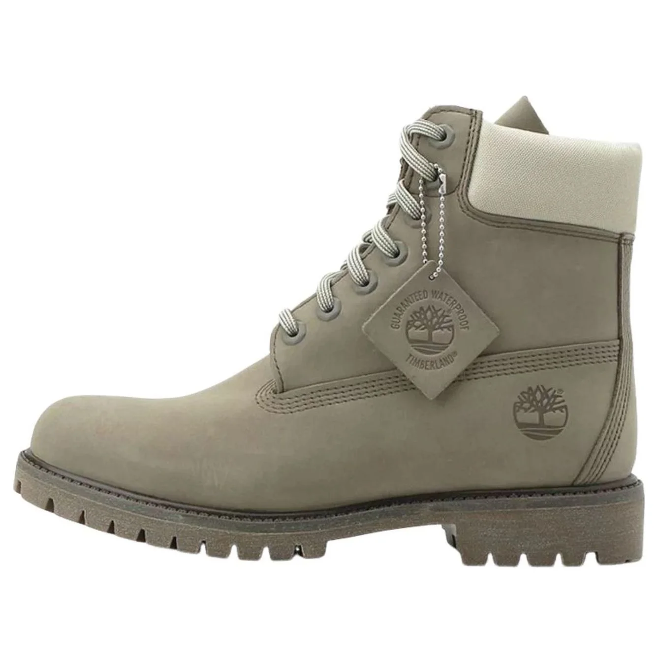 Timberland Premium 6 Inch Waterproof 'Medium Grey Nubuck Light Green' TB0A2P6WA4E1 - 1