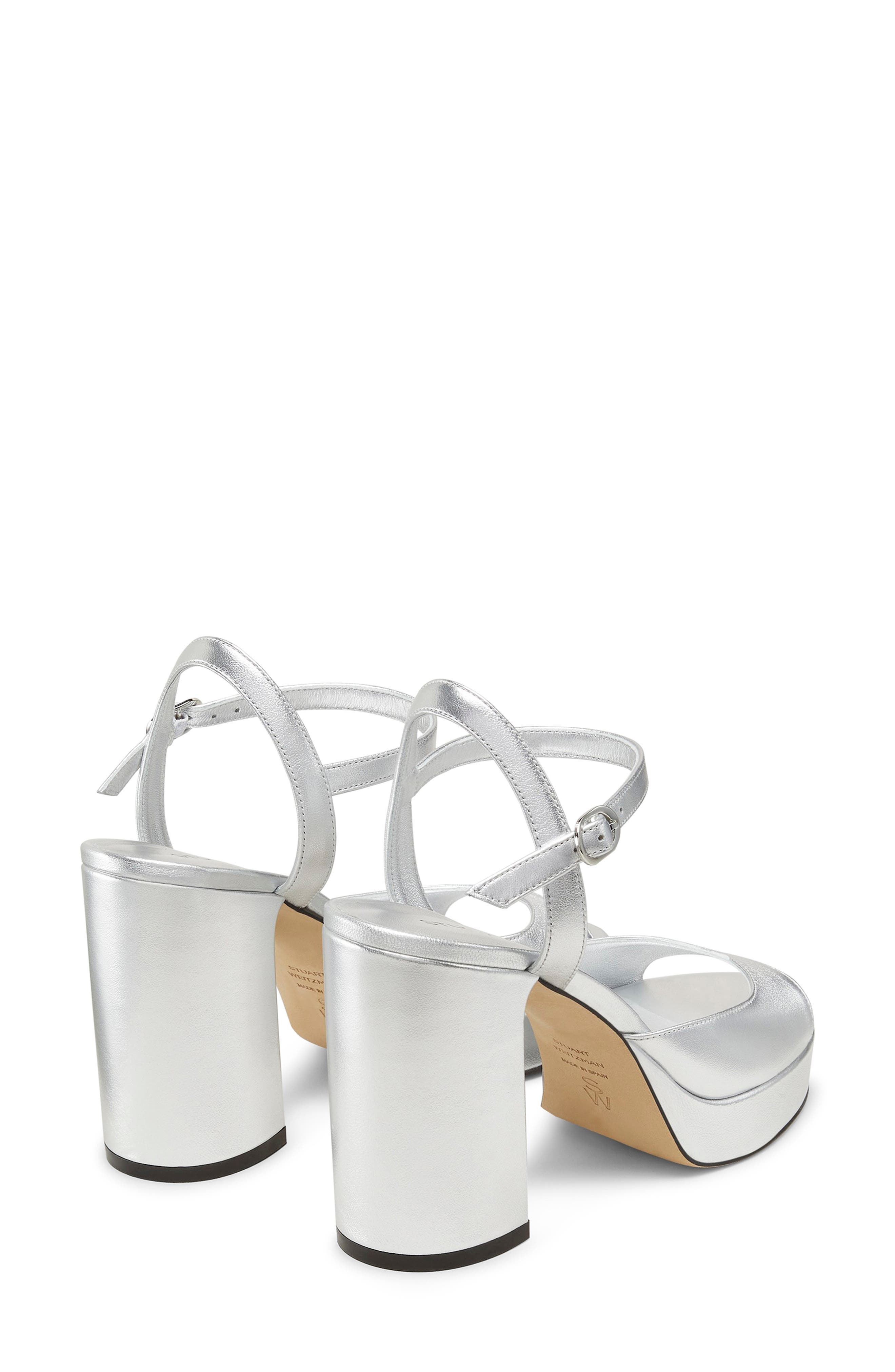Stuart Weitzman Dayna II Platform Sandal in Silver at Nordstrom - 2