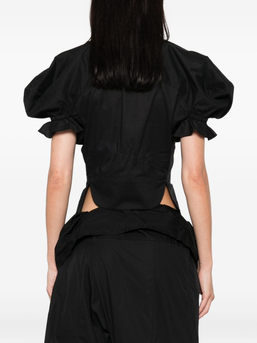 Gexy puff-sleeve button shirt - 4