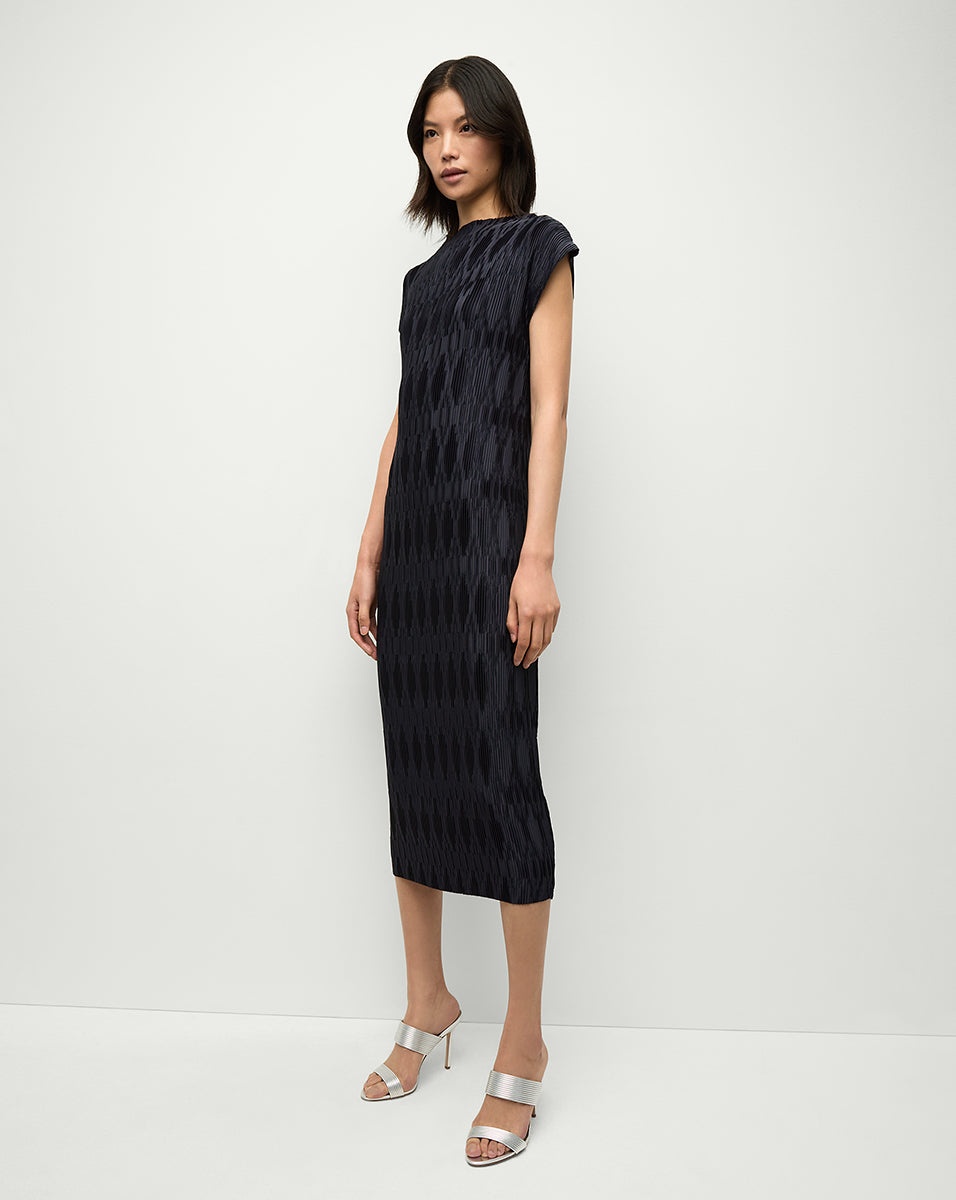 GRAMERCY PLEATED DRESS - 4