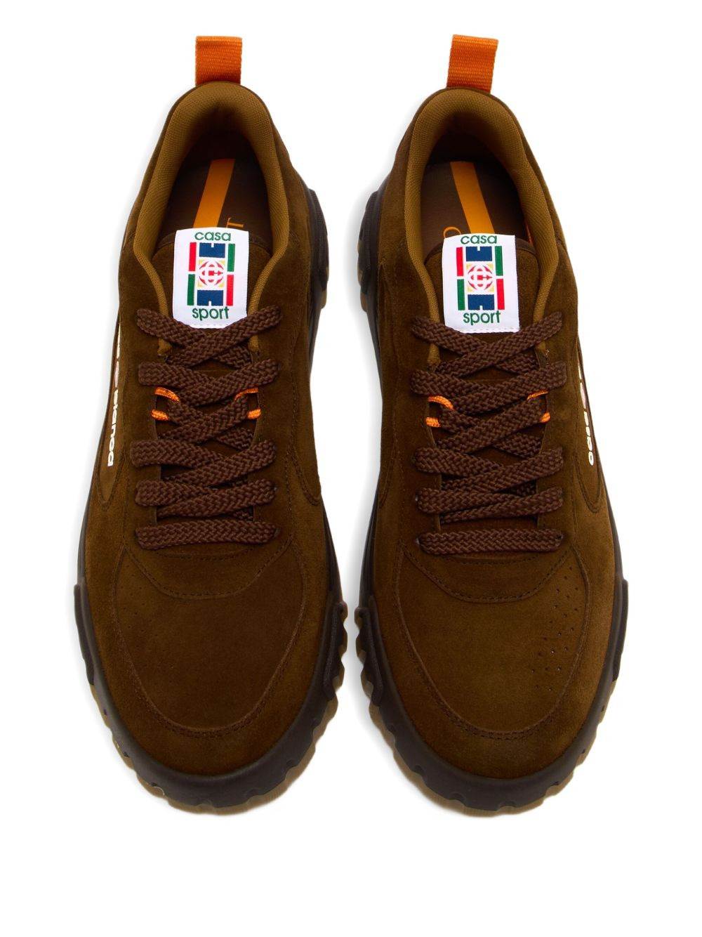 suede logo court sneakers - 2